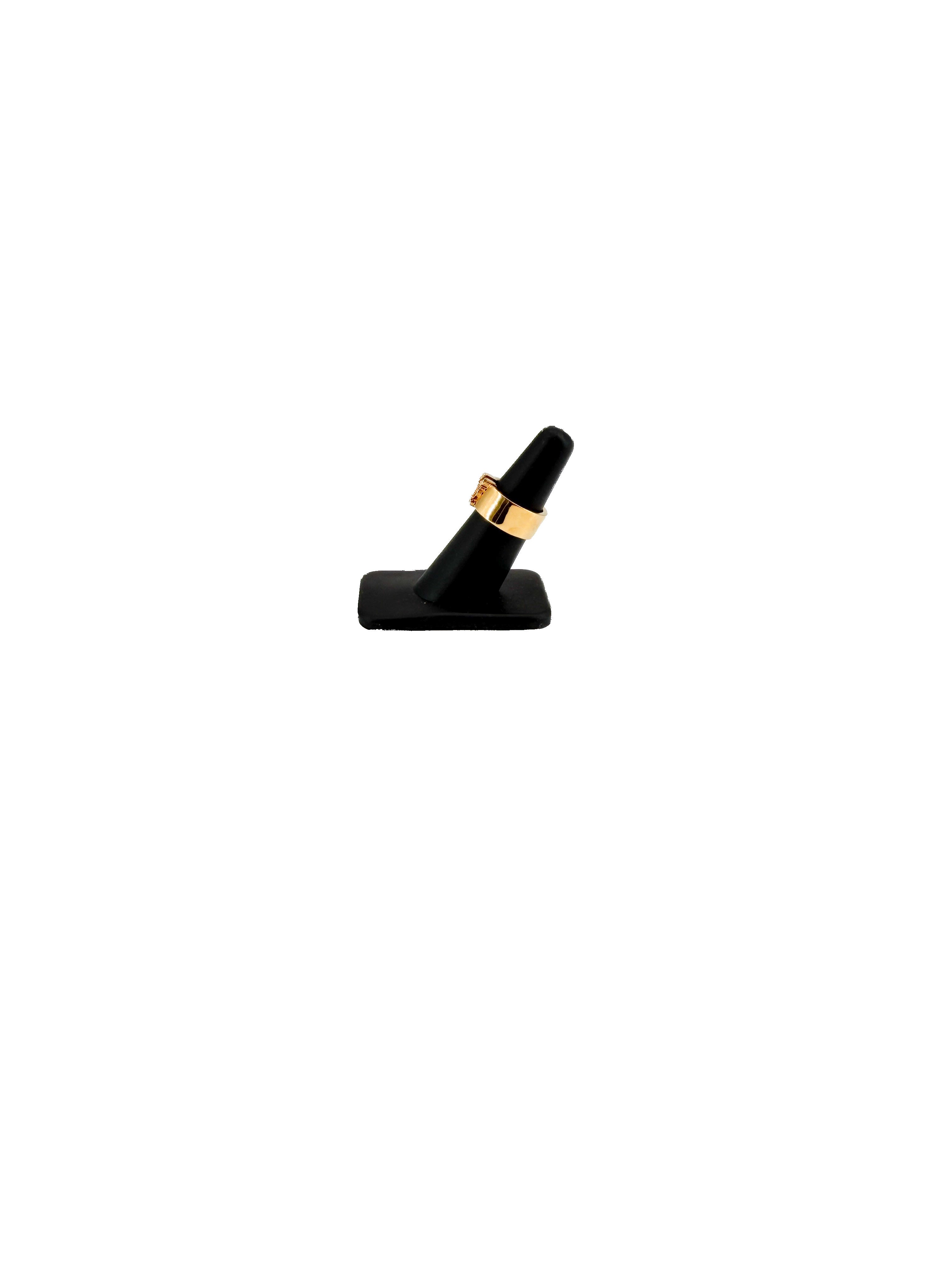 Versace gold tone V Virtus ring