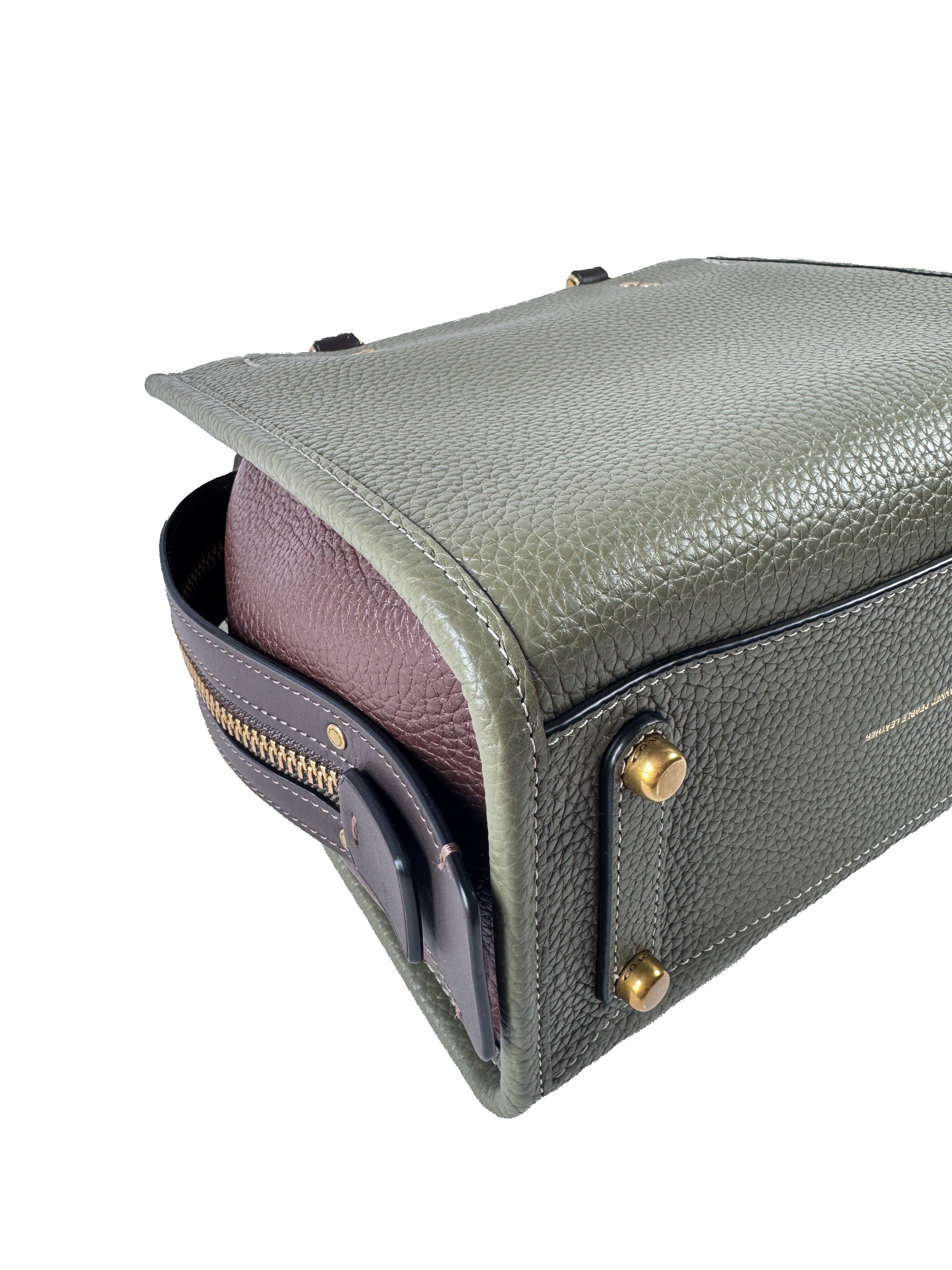 Coach Rogue 25 olive/brown pebbled leather C1764 NWOT