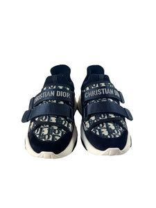 Christian Dior navy D-Wander oblique sneakers size 35.5