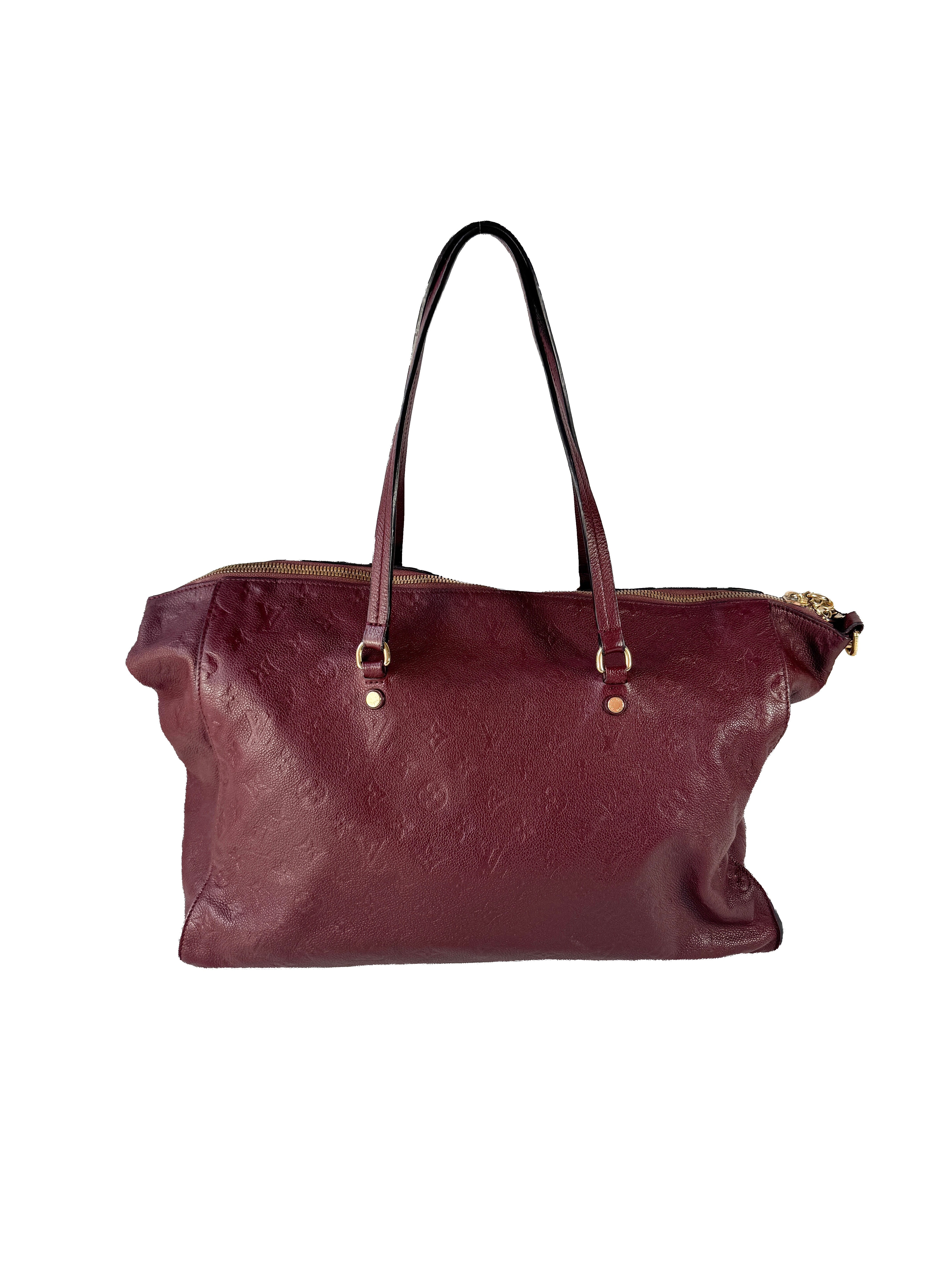 Louis Vuitton burgundy empreinte Lumineuse GM  VI0191