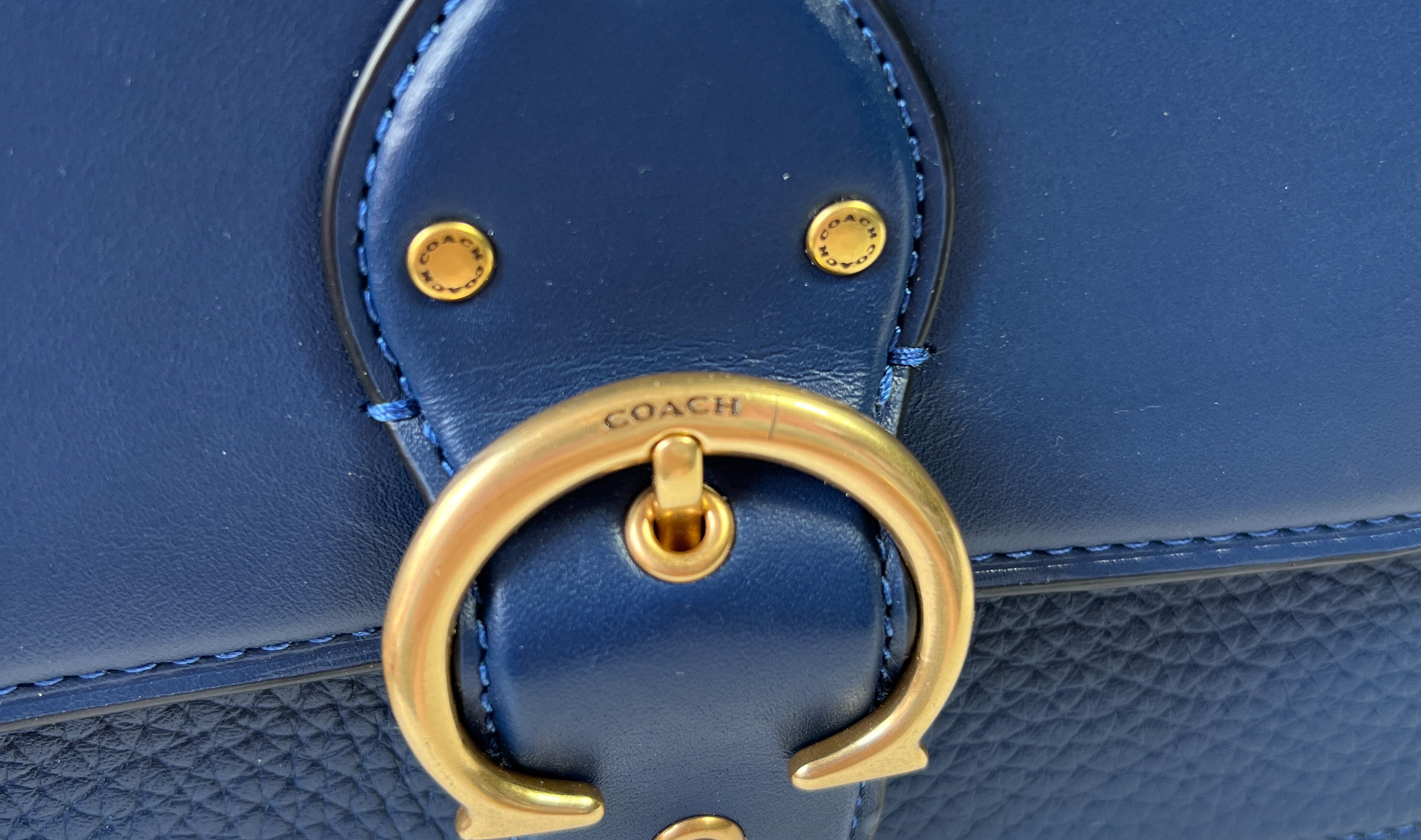 Coach navy leather Beat crossbody