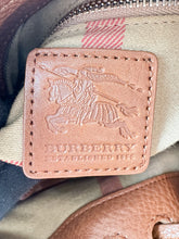 Burberry cream/brown logo canvas bucket bag