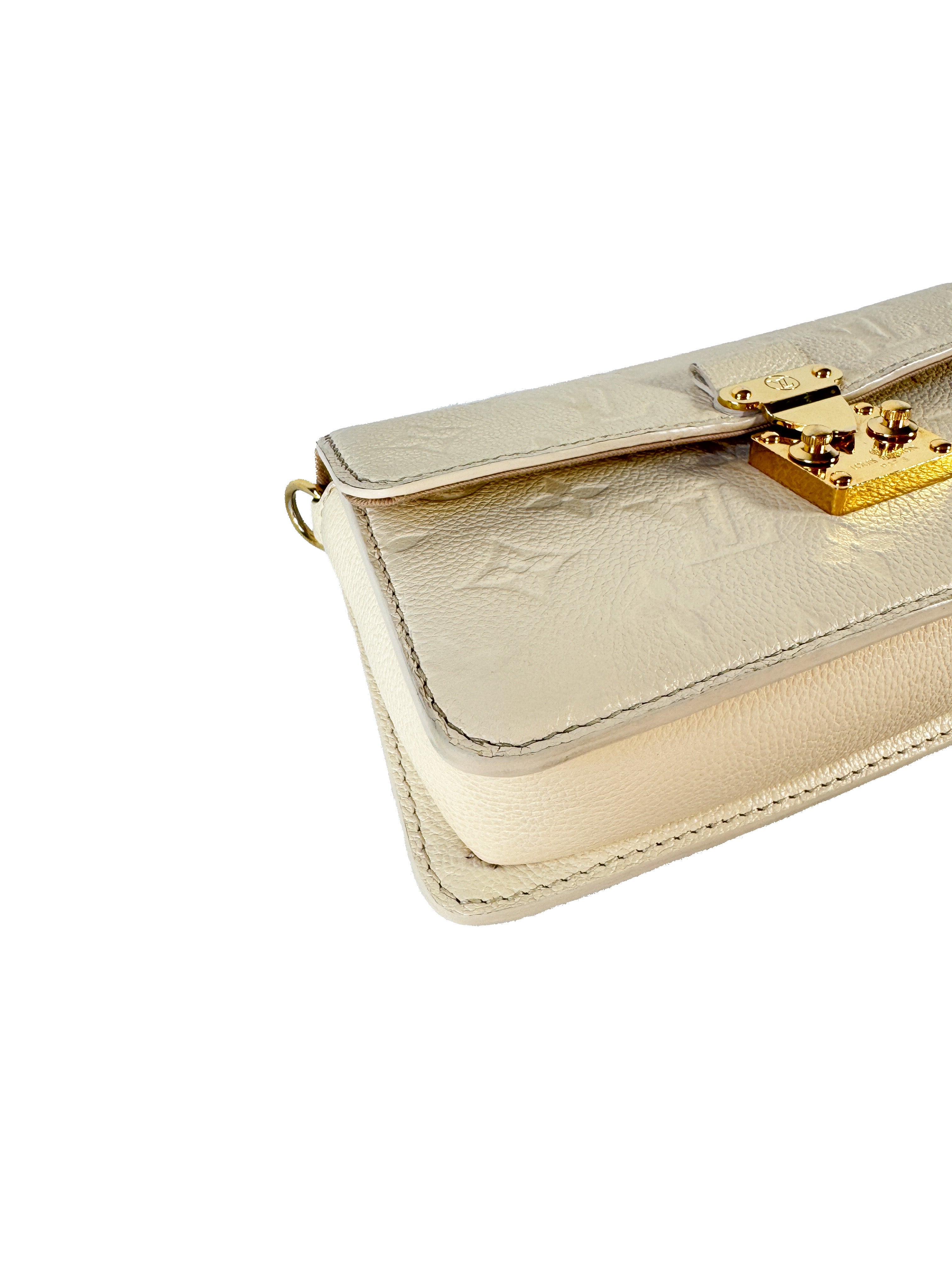 Louis Vuitton cream empreinte Metis wallet on chain NFC