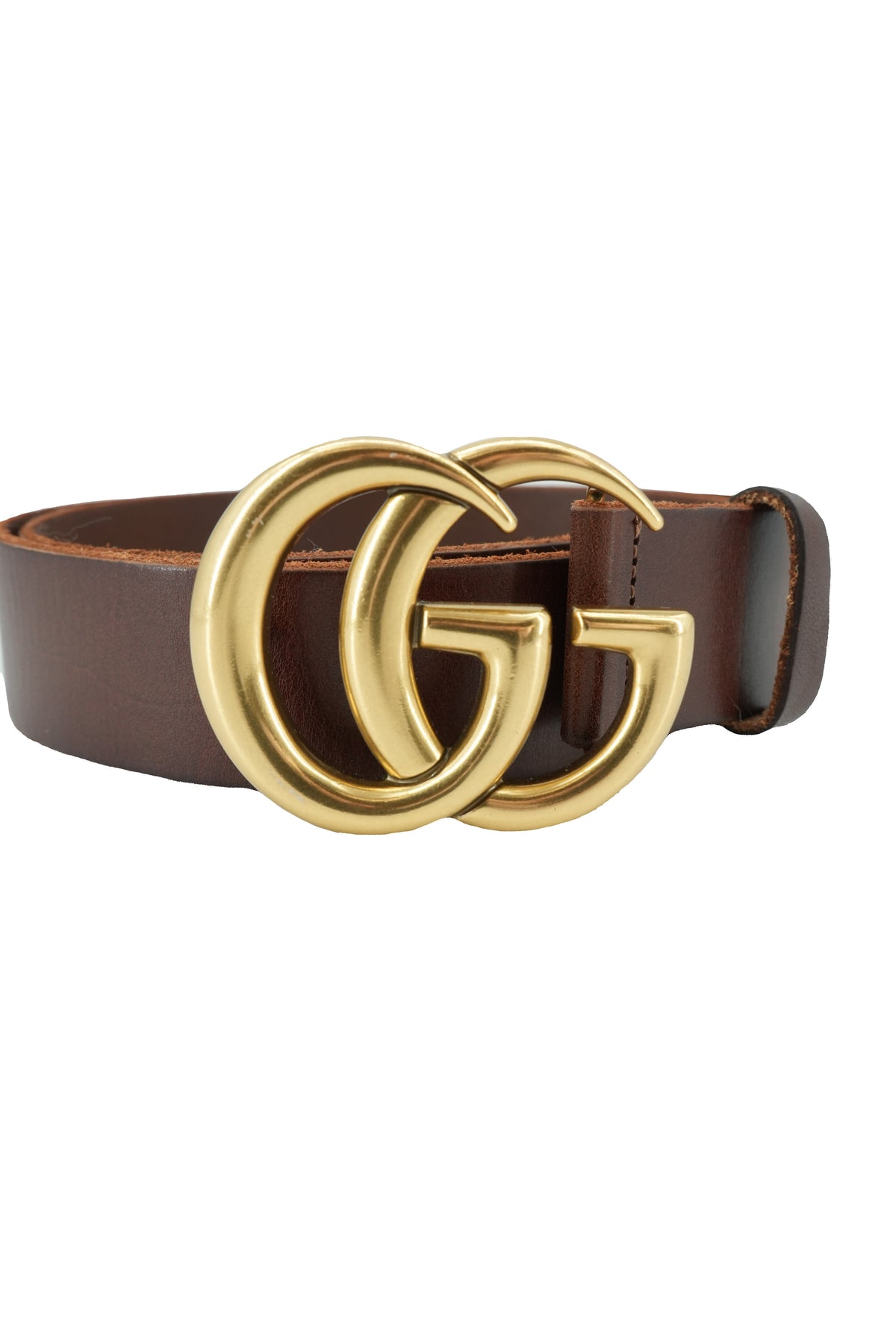 Gucci brown leather GG Marmont belt size 100