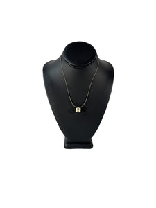 Hermès silver/white Cage d' H necklace