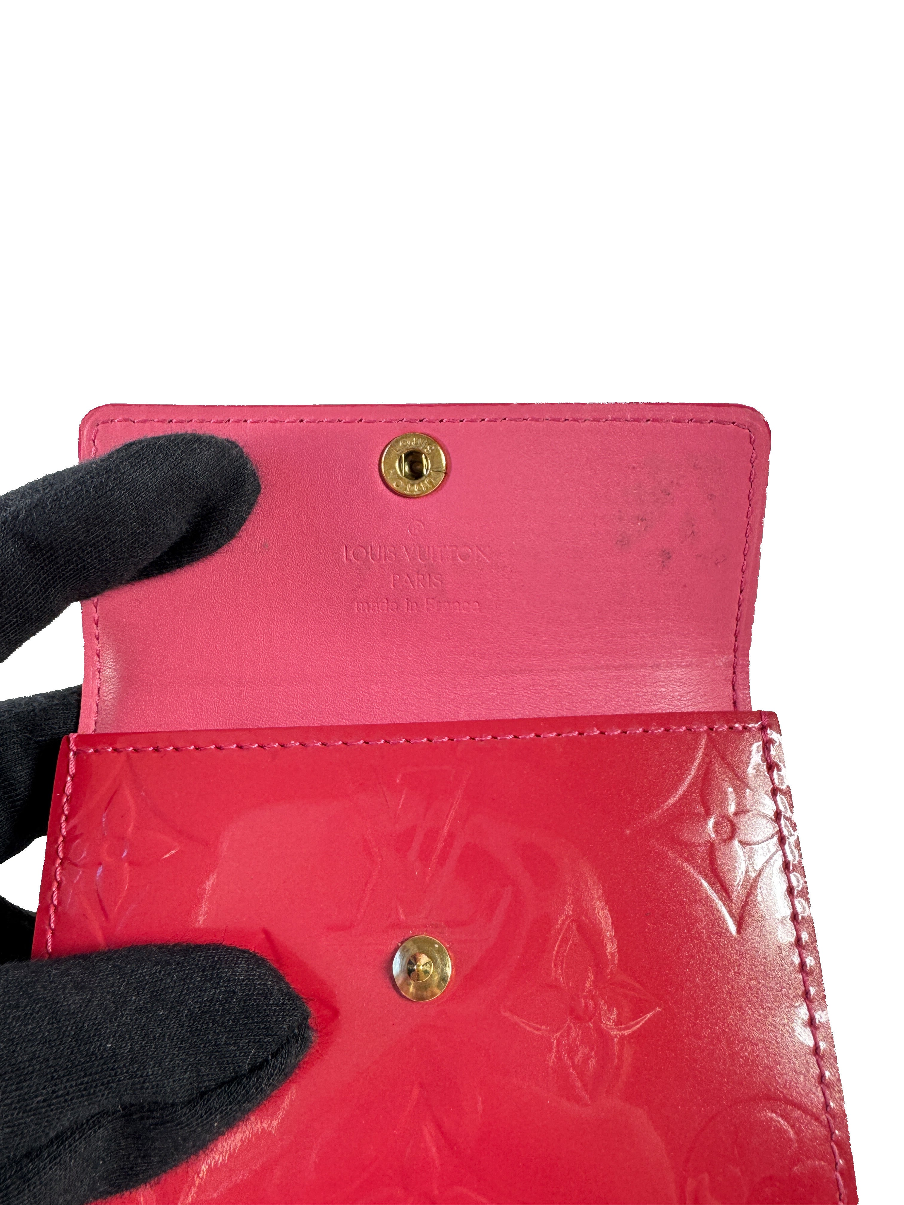 Louis Vuitton vernis Framboise Ludlow wallet SN1015