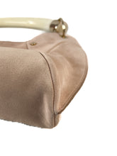 Yves Saint Laurent blush pink suede Mombasa horn mini bag