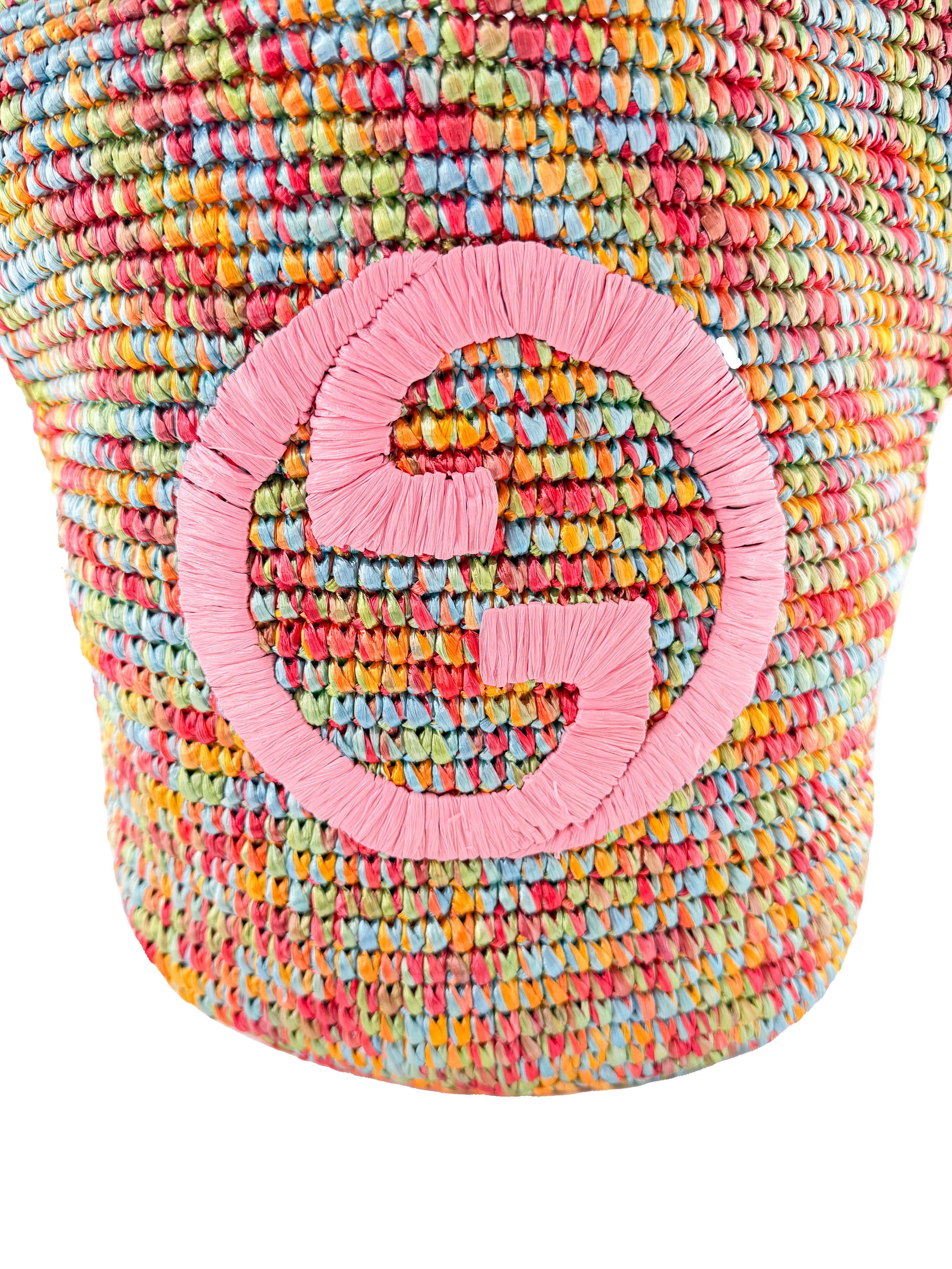 Gucci GG multicolor Raffia Blondie tote 746228 520981