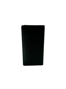 Louis Vuitton black epi Brazza slim wallet CA0948