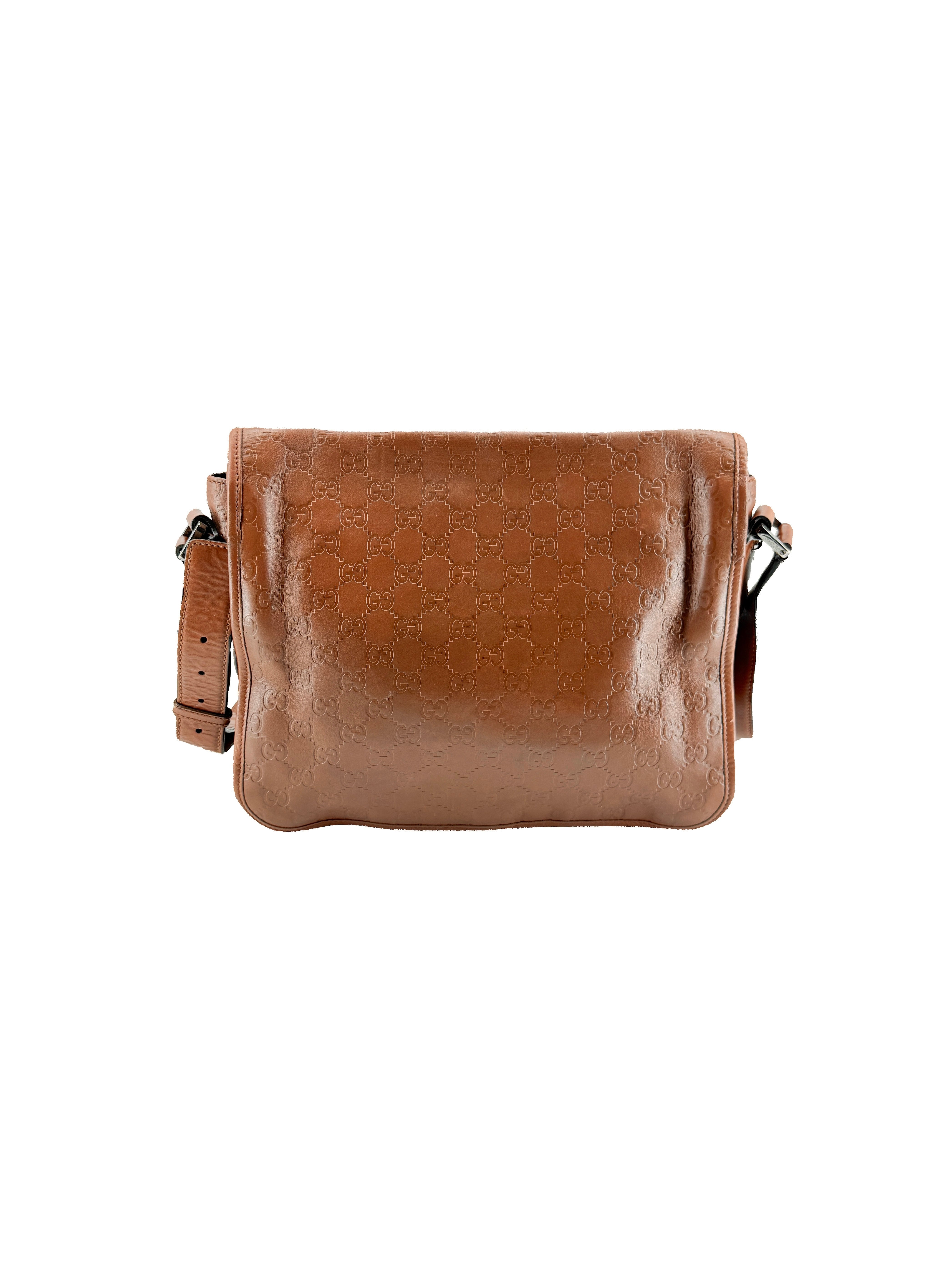 Gucci brown Guccissima messenger bag 145844 213317