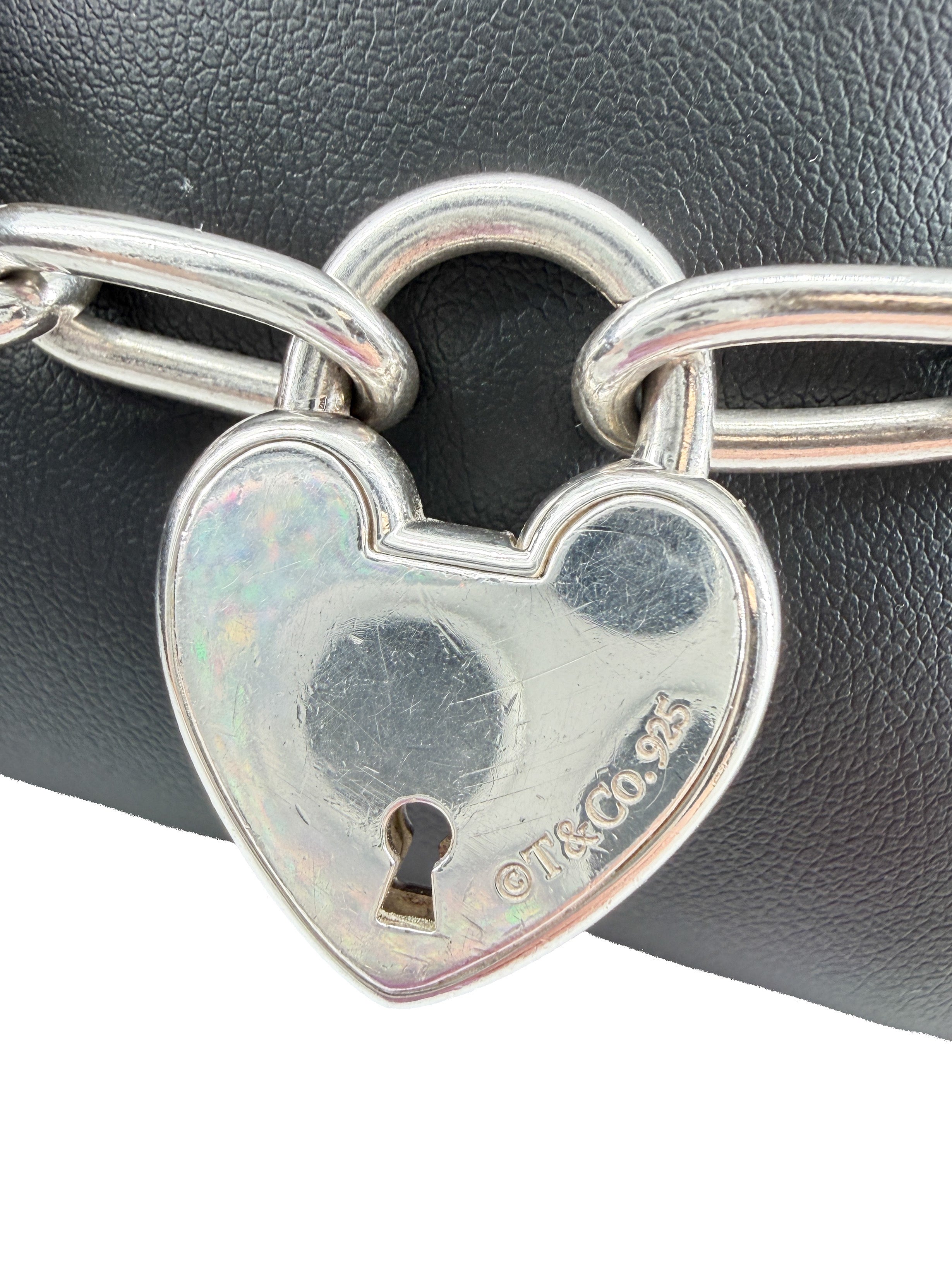 Tiffany & Co sterling silver heart lock bracelet