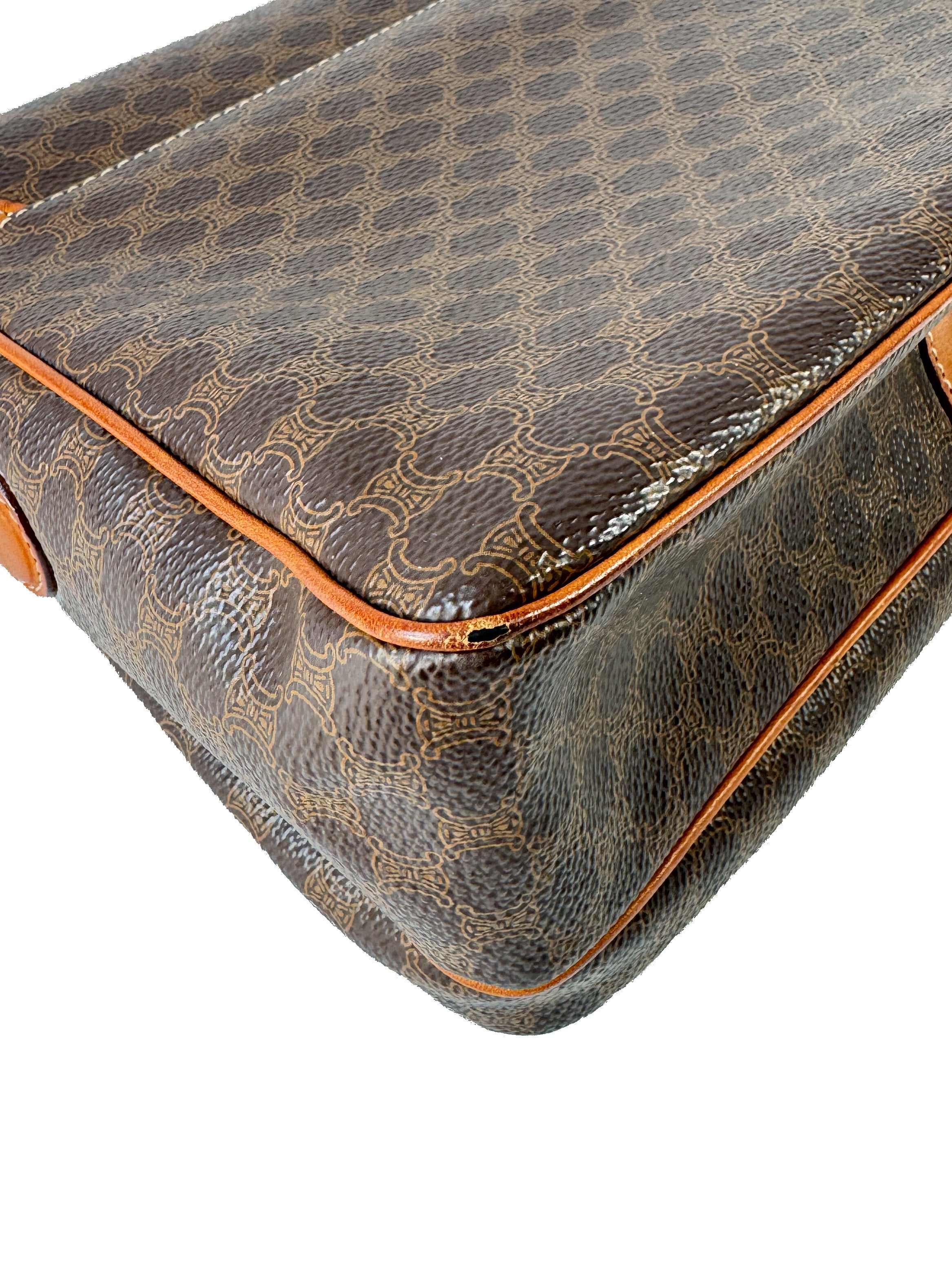 Celine vintage brown Macadame shoulder bag M12