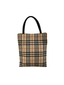 Burberry nova check mini canvas tote