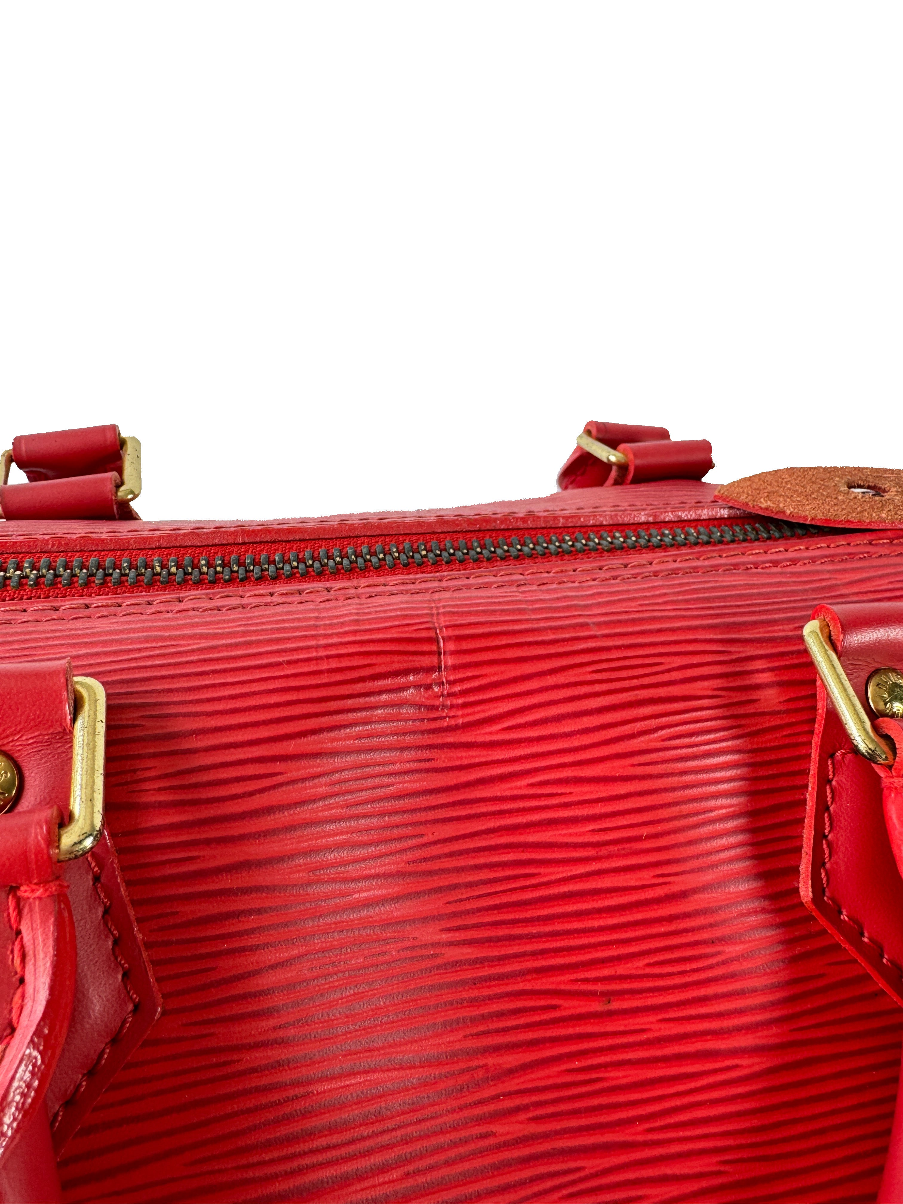 Louis Vuitton red epi leather Speedy 30  SP0024