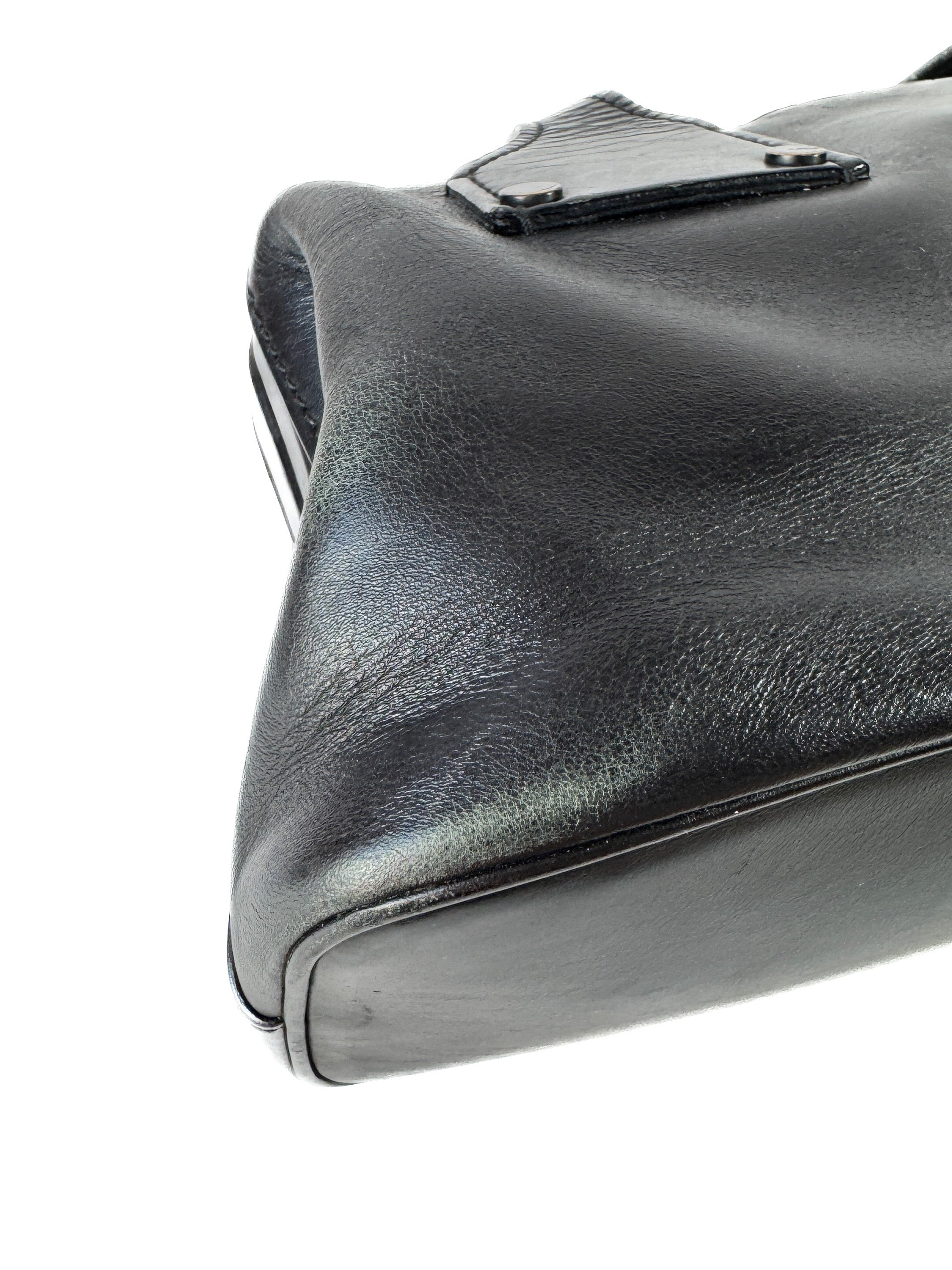 Gucci black leather doctor satchel 105378 002058