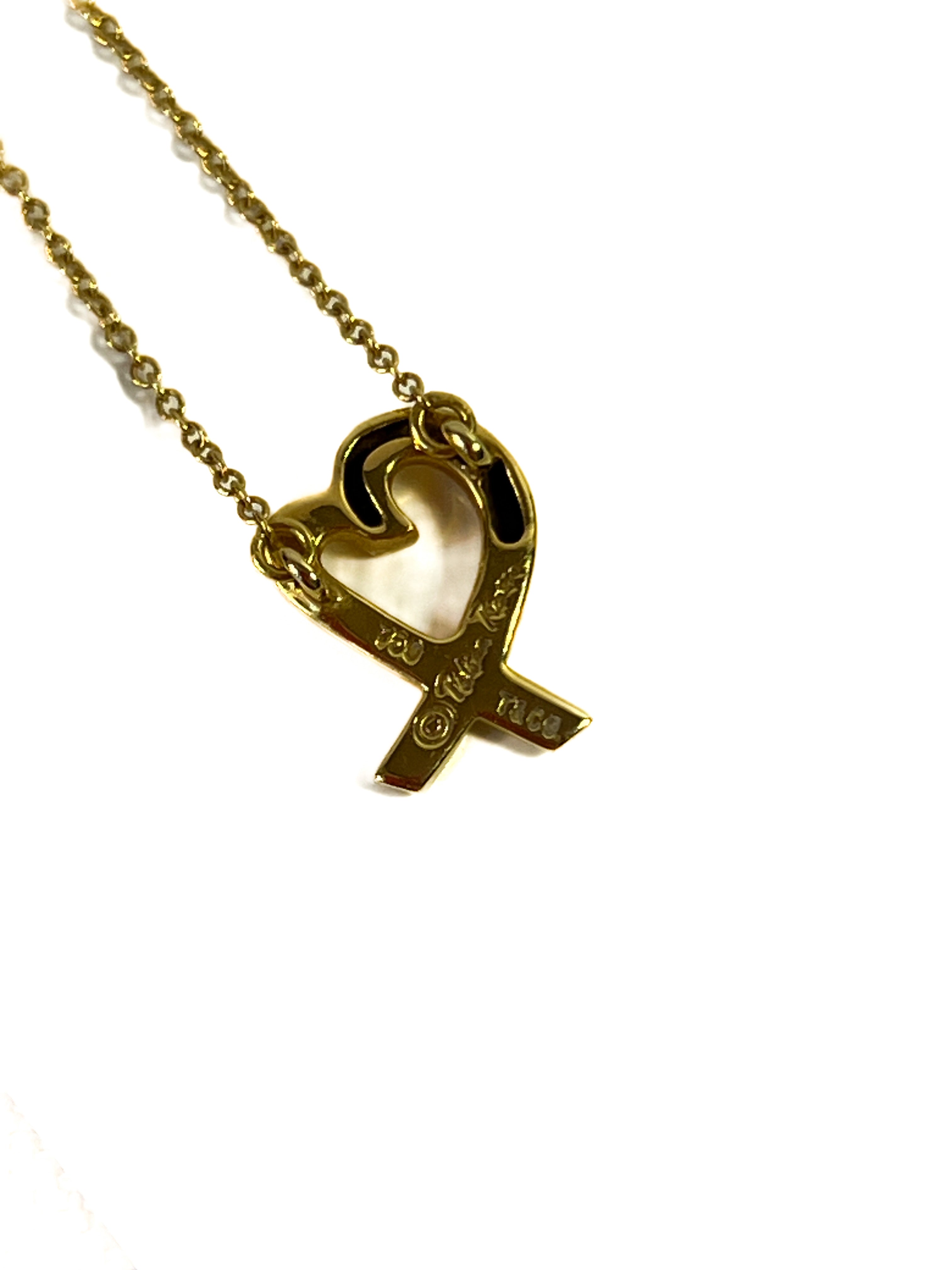 Tiffany & Co Paloma Picasso 18k loving heart necklace
