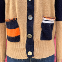 Brodie brown navy cashmere cardigan size L