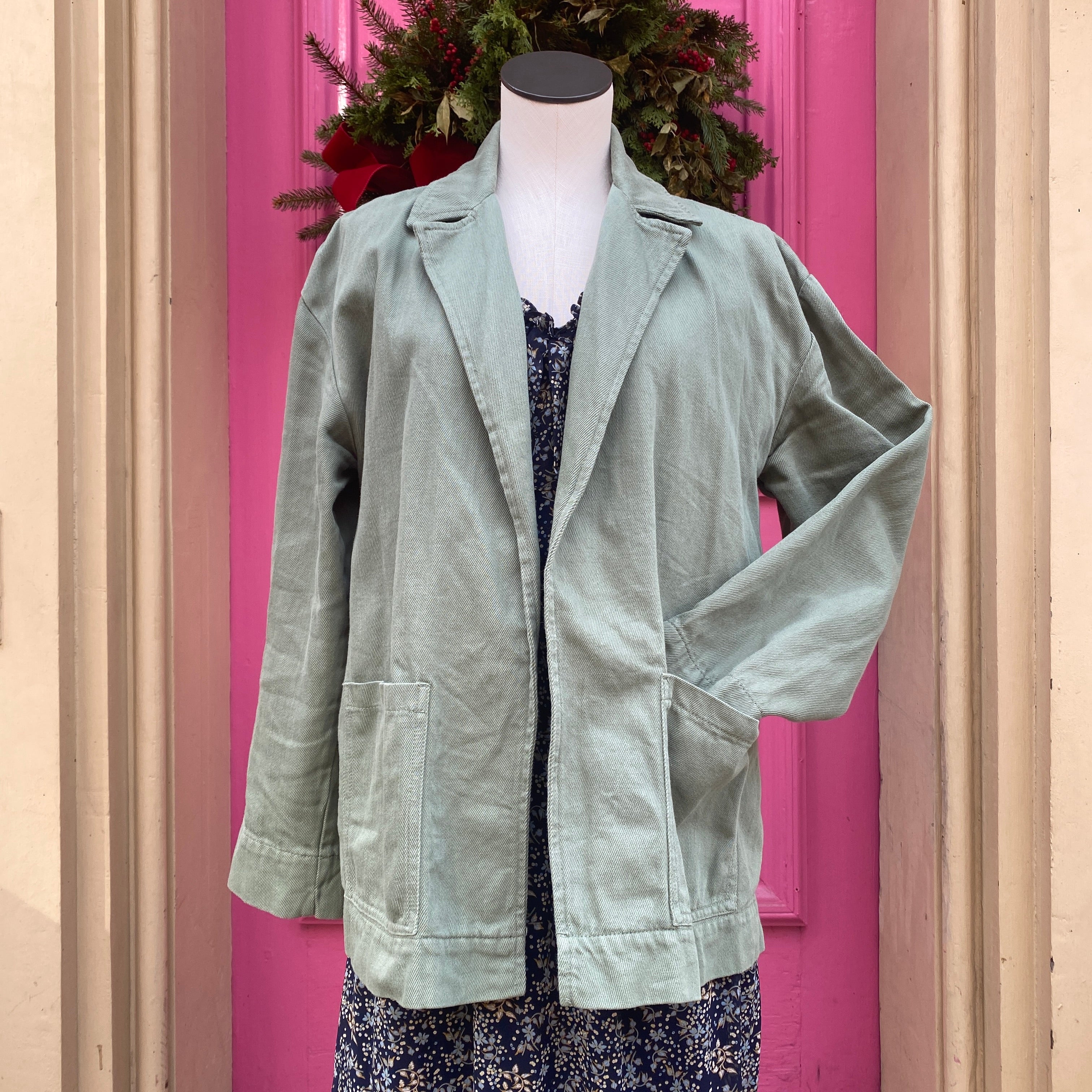 Zara Olive open blazer size XS