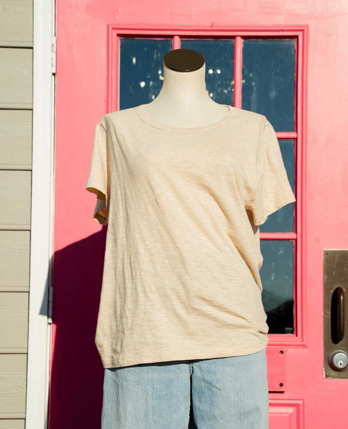 J. Crew beige girlfriend tee size XL NWT