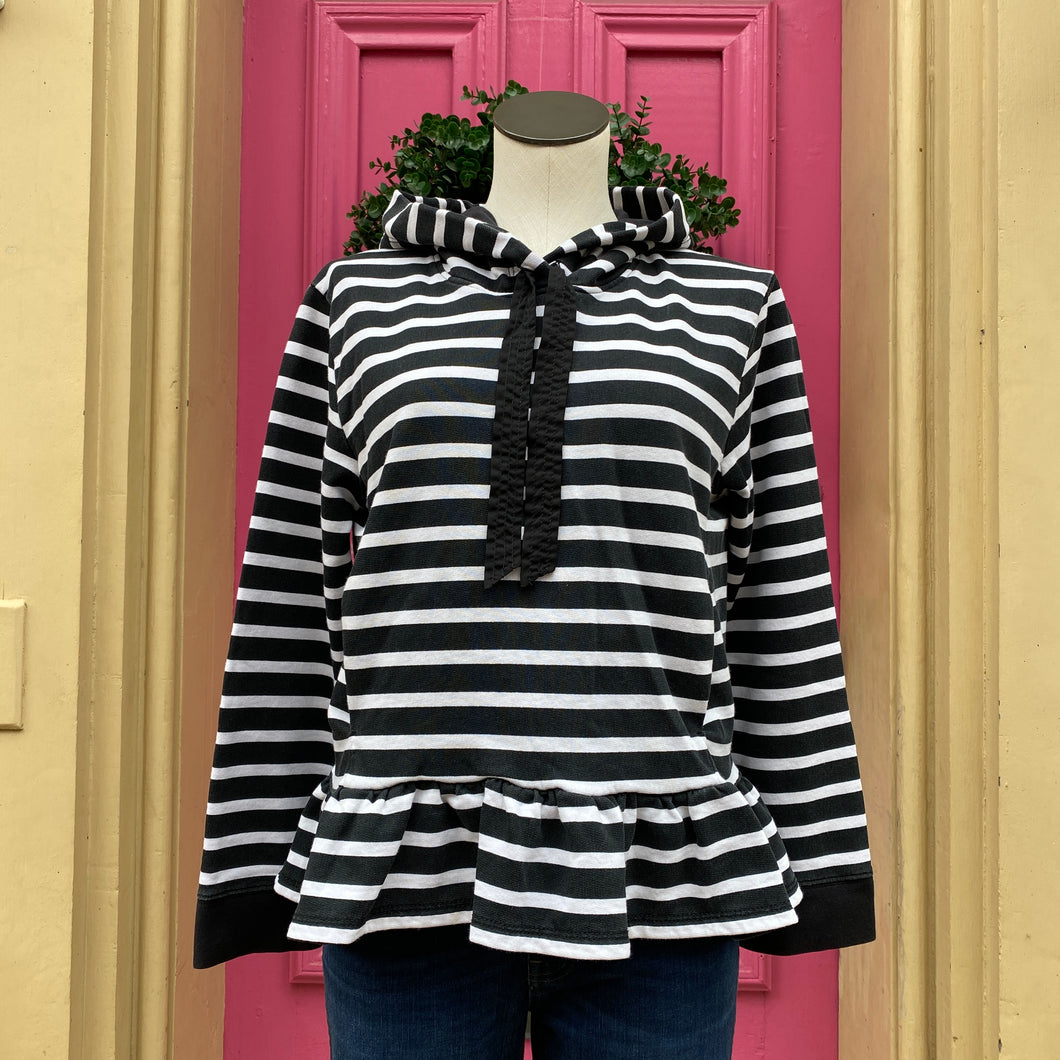Broome Street Kate Spade black white striped pullover size Medium