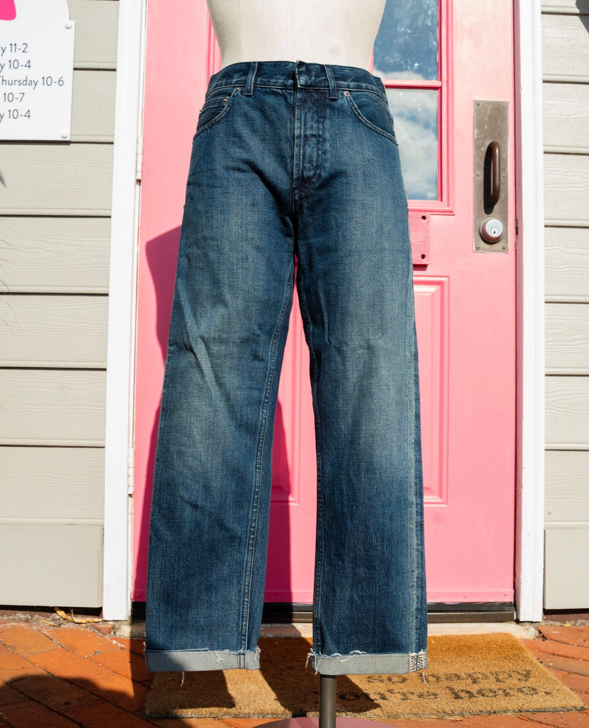 Christian Dior cuffed straight jeans size 2