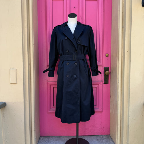 Burberry navy vintage trench coat size L/XL