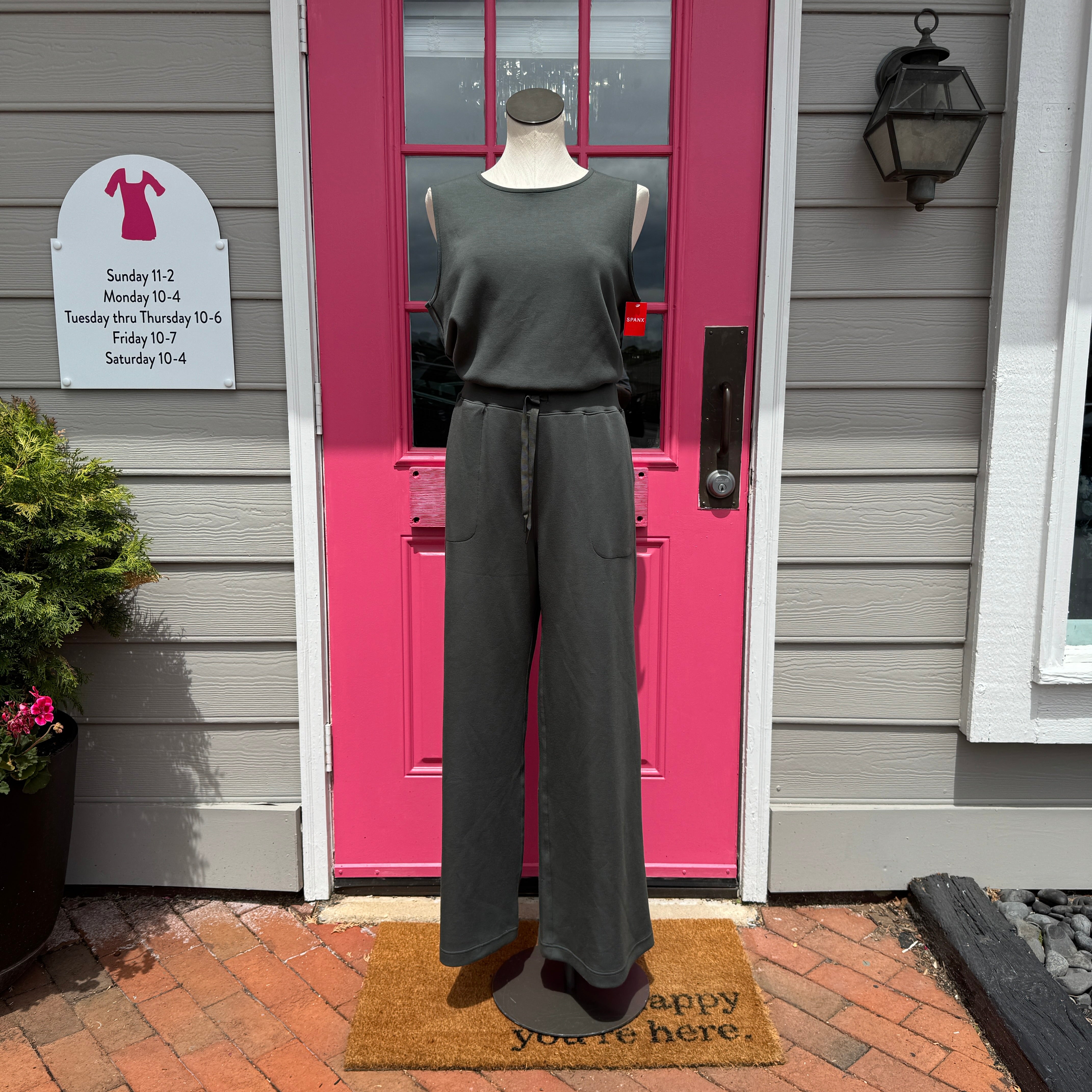 Spanx olive green jumpsuit size XL NWT