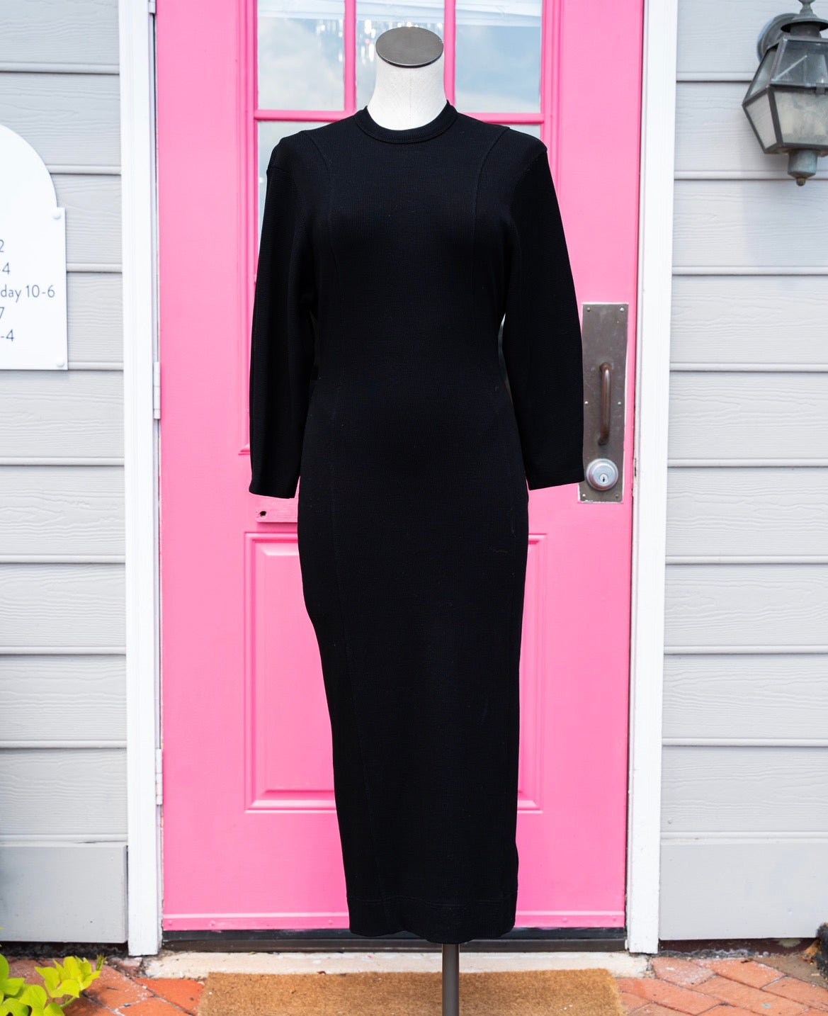 Bite black ribbed dress size S