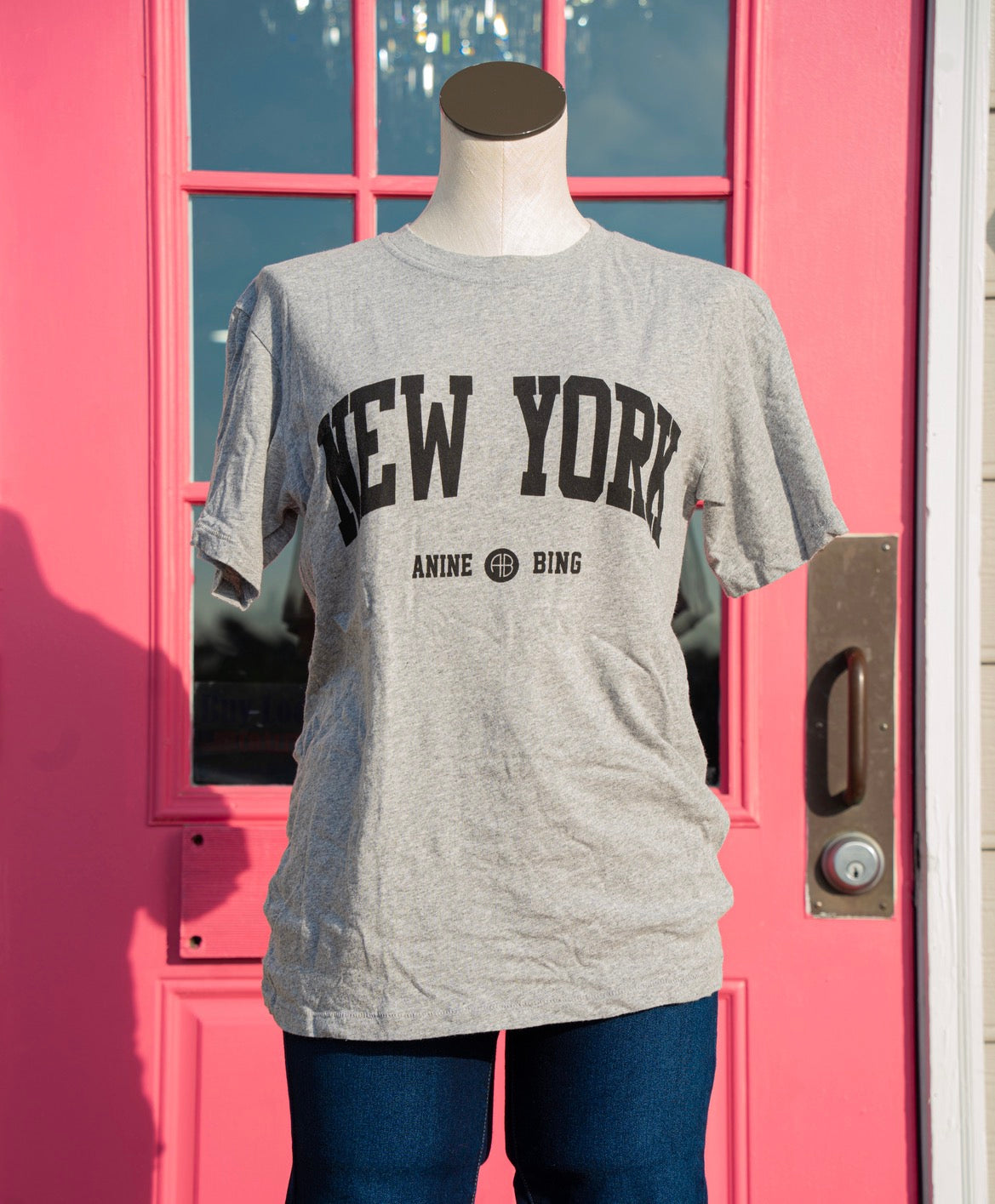 Anine Bing gray New York tee size XS
