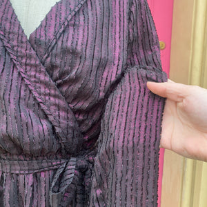 ModCloth purple black long sleeve dress size Medium
