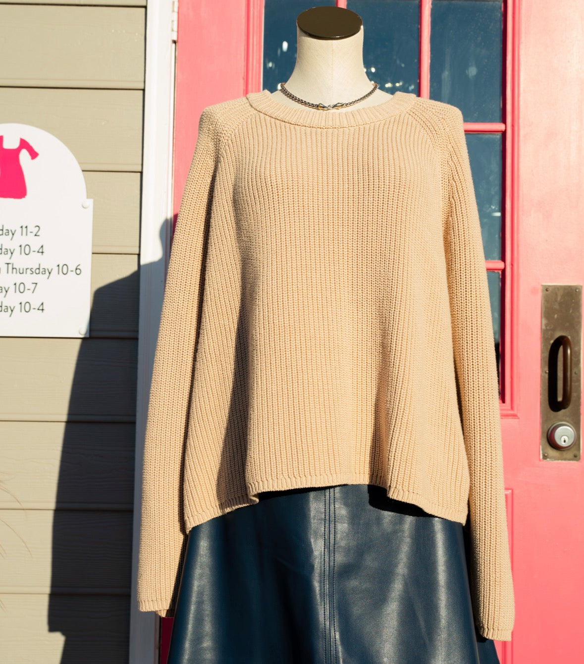 Jenni Kayne beige knit sweater size 2X