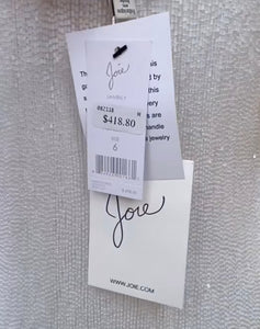Joie Jaminly white beaded tank dress size 6 New With Tags