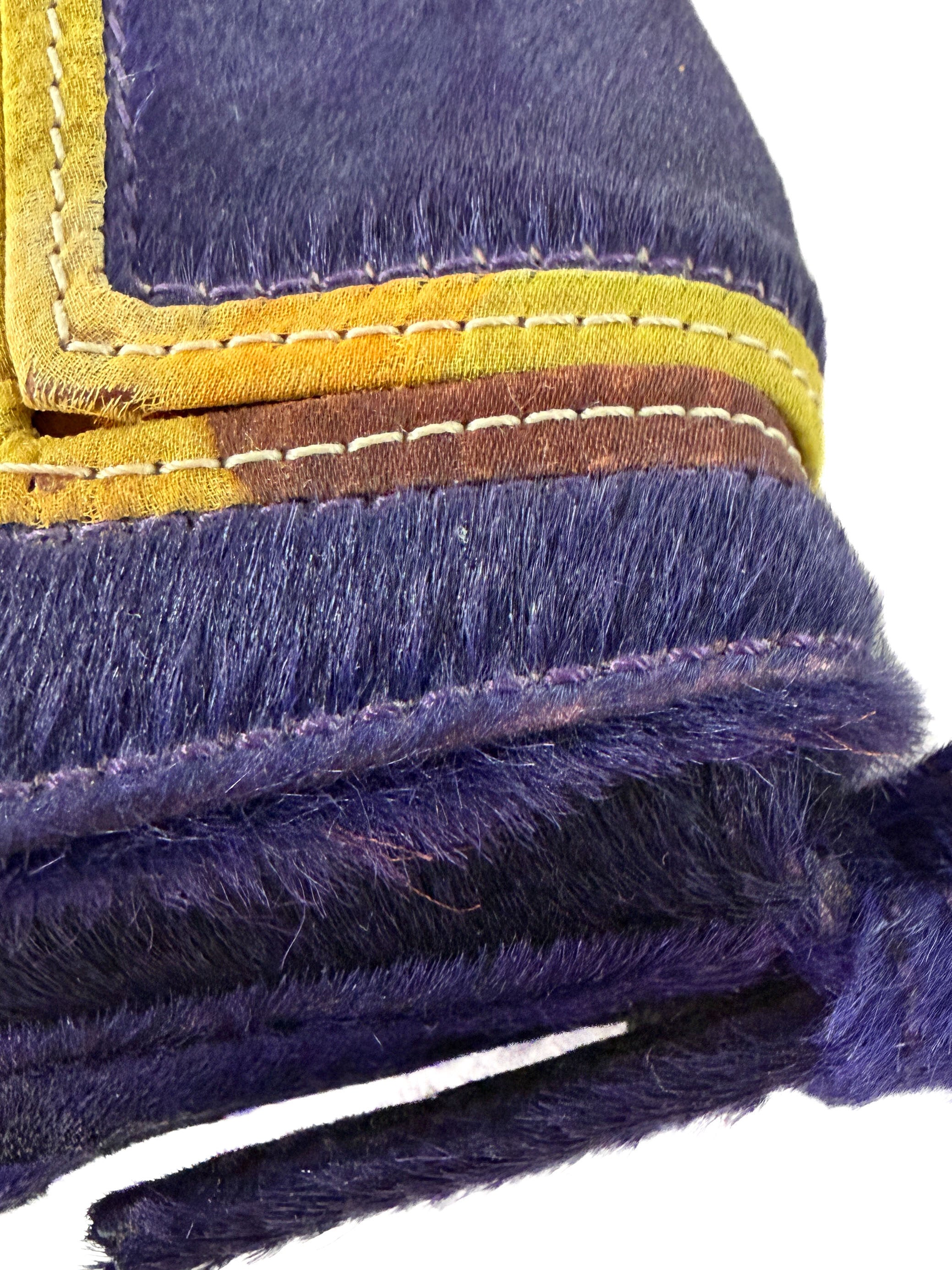 Fendi purple pony hair Baguette
