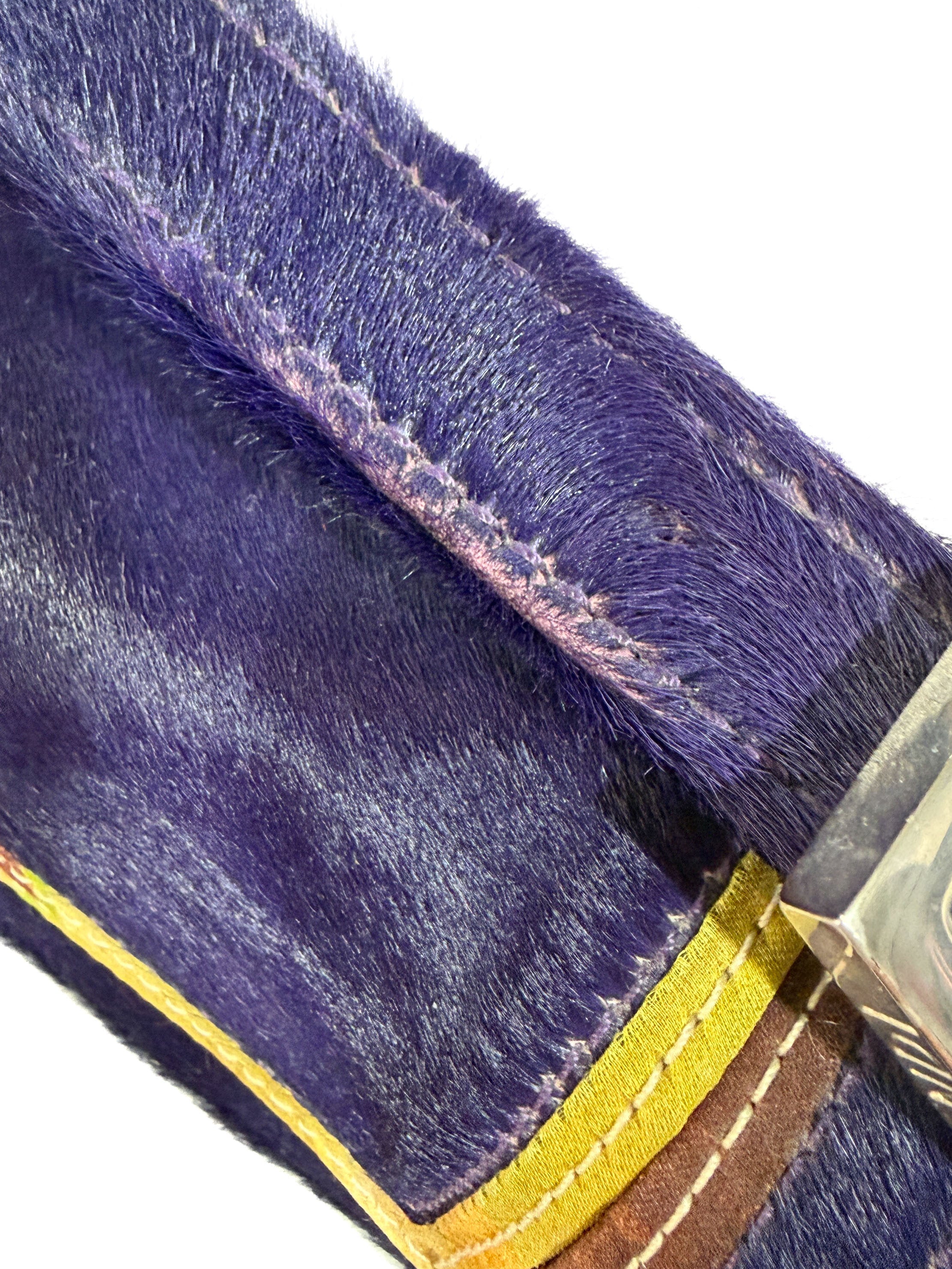 Fendi purple pony hair Baguette