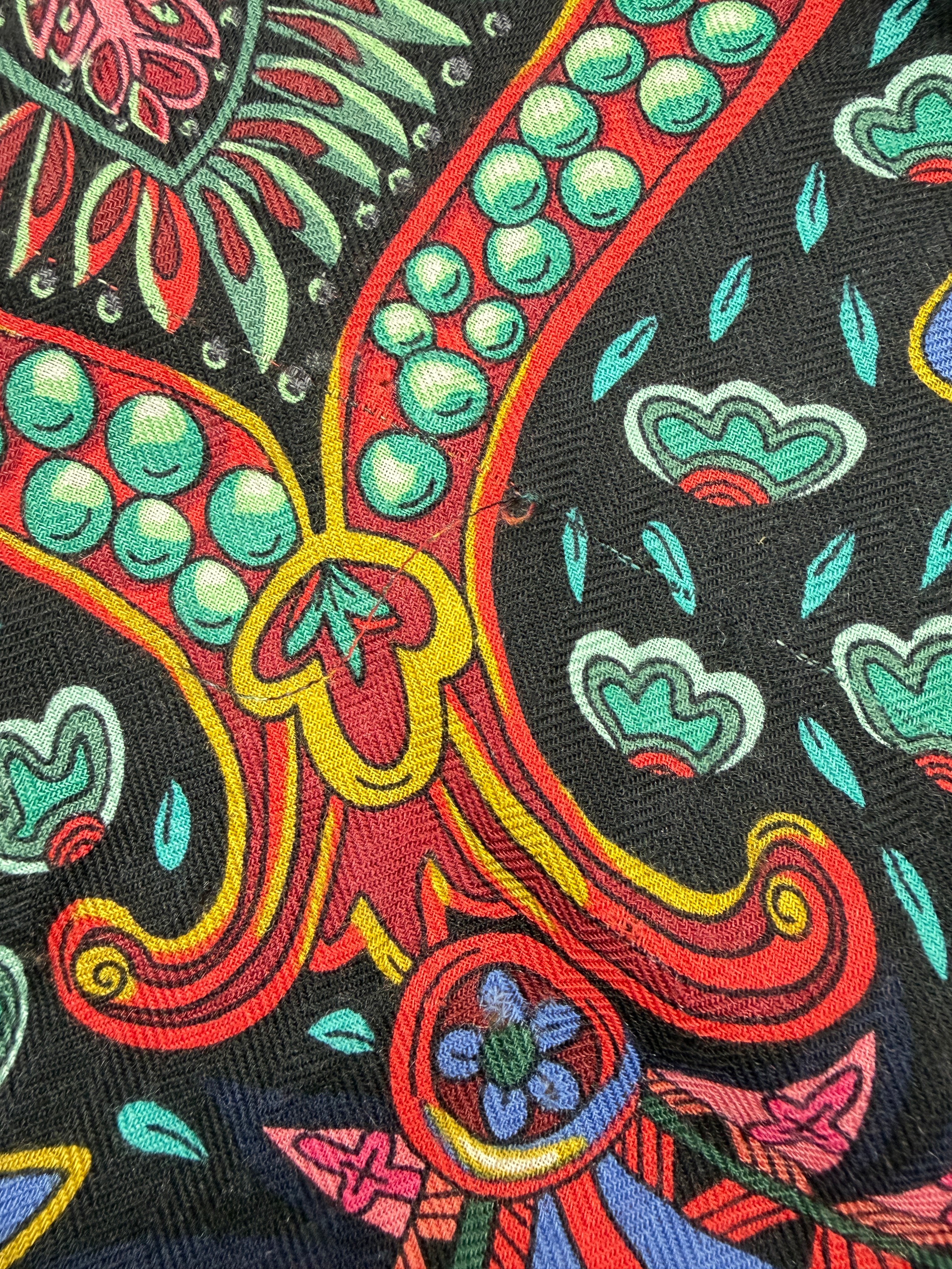 Hermès 140cm Le Jardin de la Maharani cashmere silk scarf