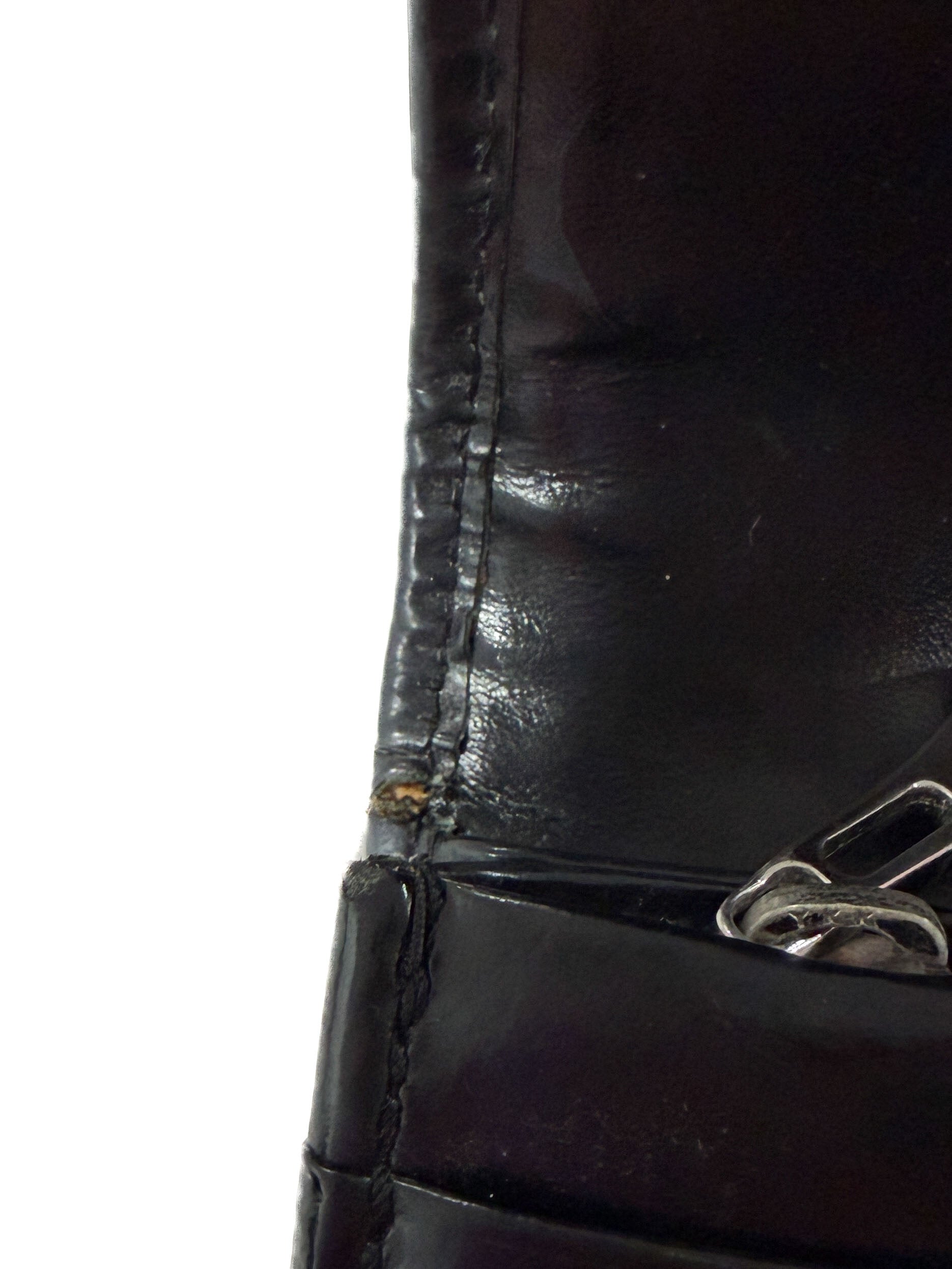 Burberry check black patent leather wallet *as is*