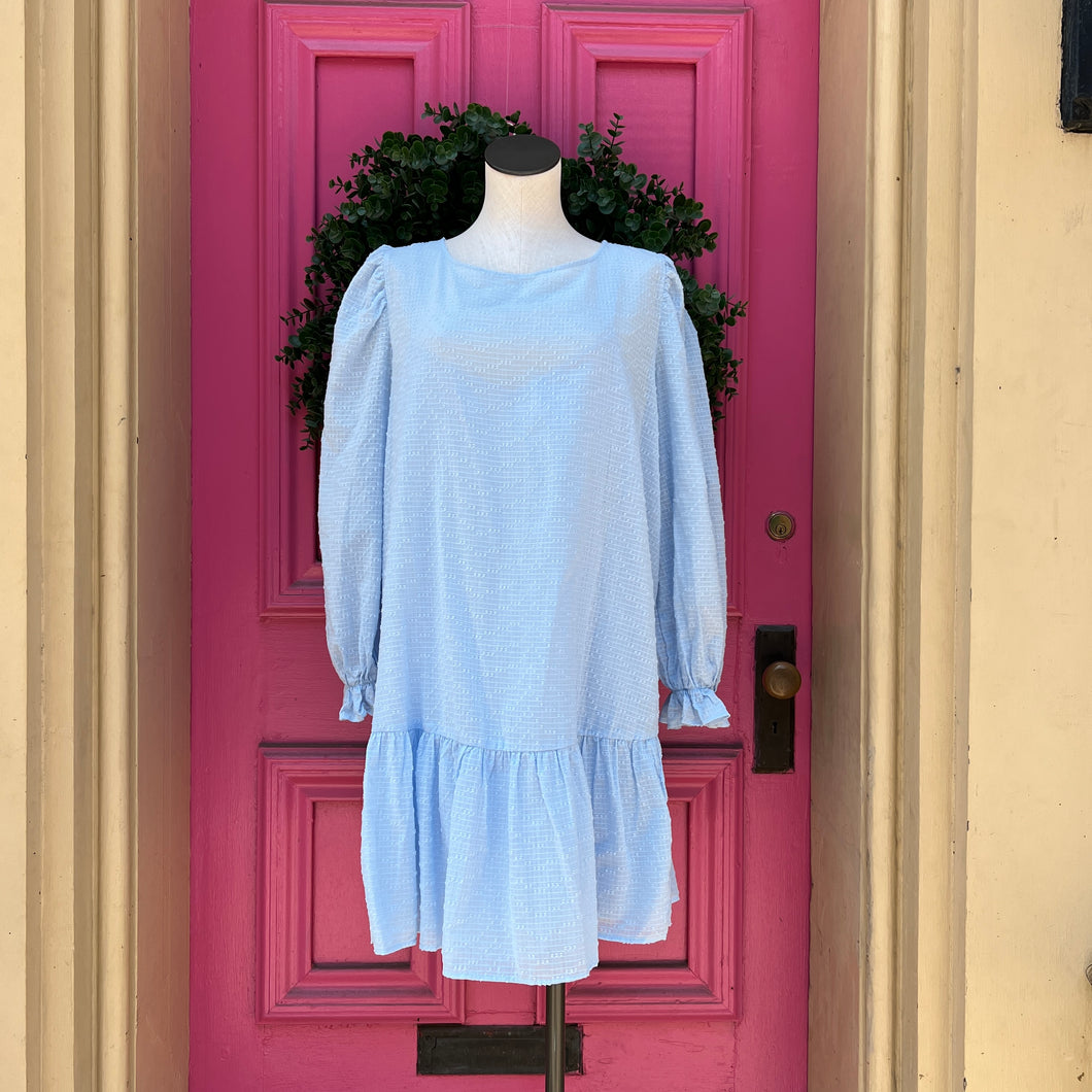 Eloquii blue textured mini dress size 18