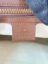 Gucci brown GG Supreme Monogram Azalea Calfskin Small Retro Interlocking G Tote 659983520981