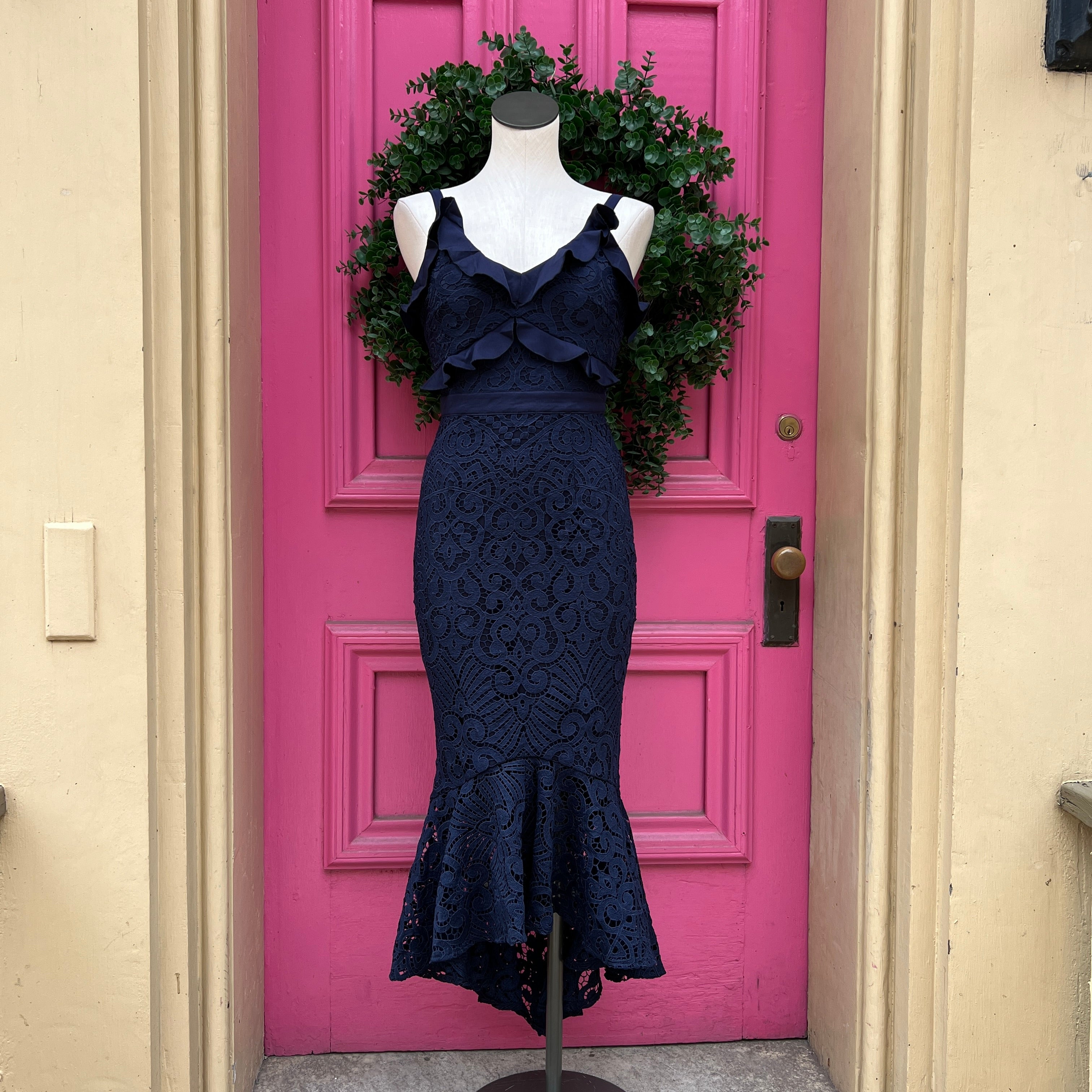 Two Sisters navy lace tank dress size 4 NWT
