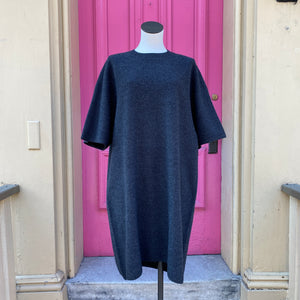 COS gray short sleeve wool dress size M NWOT