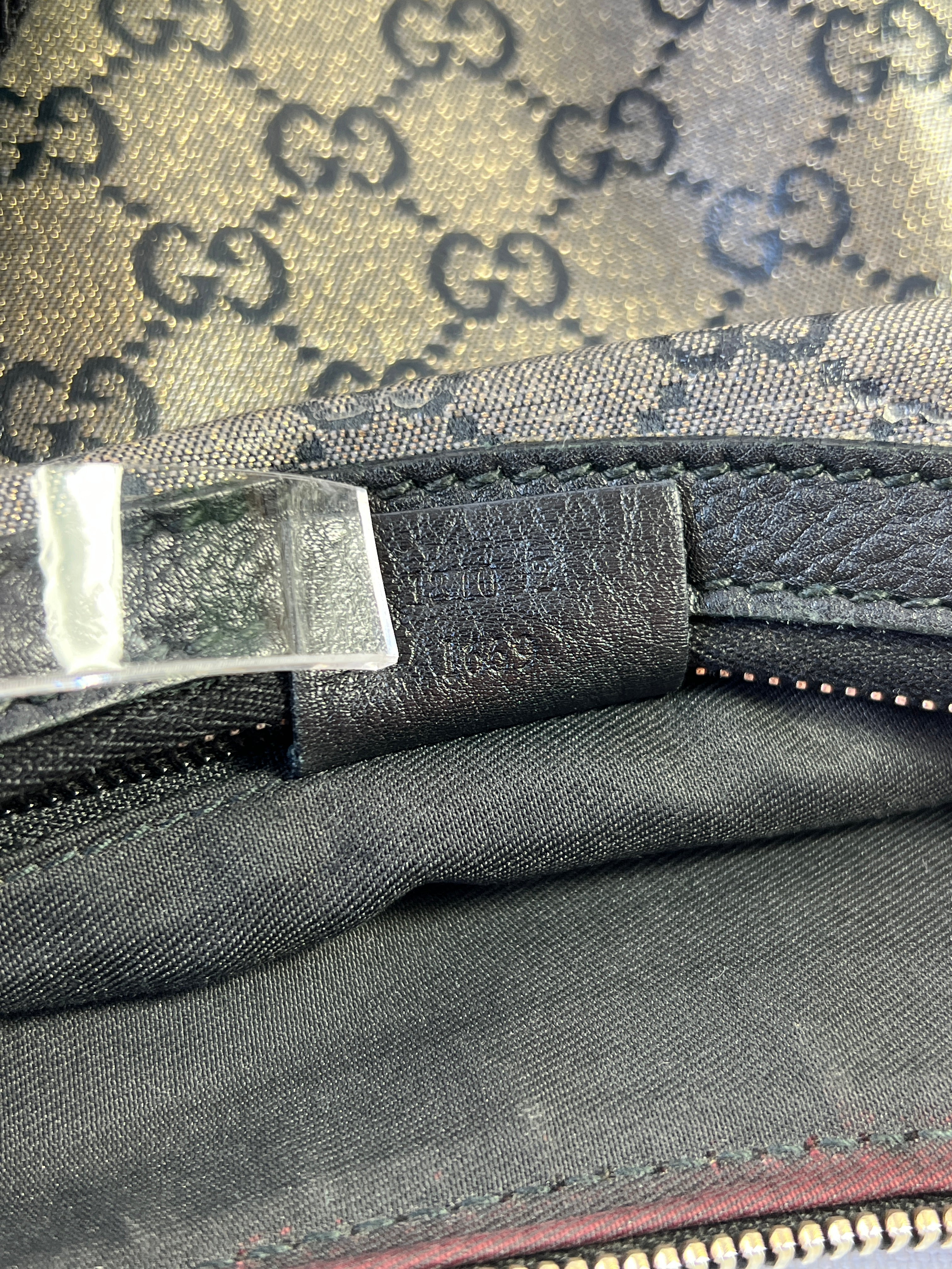 Gucci black and gold GG crossbody