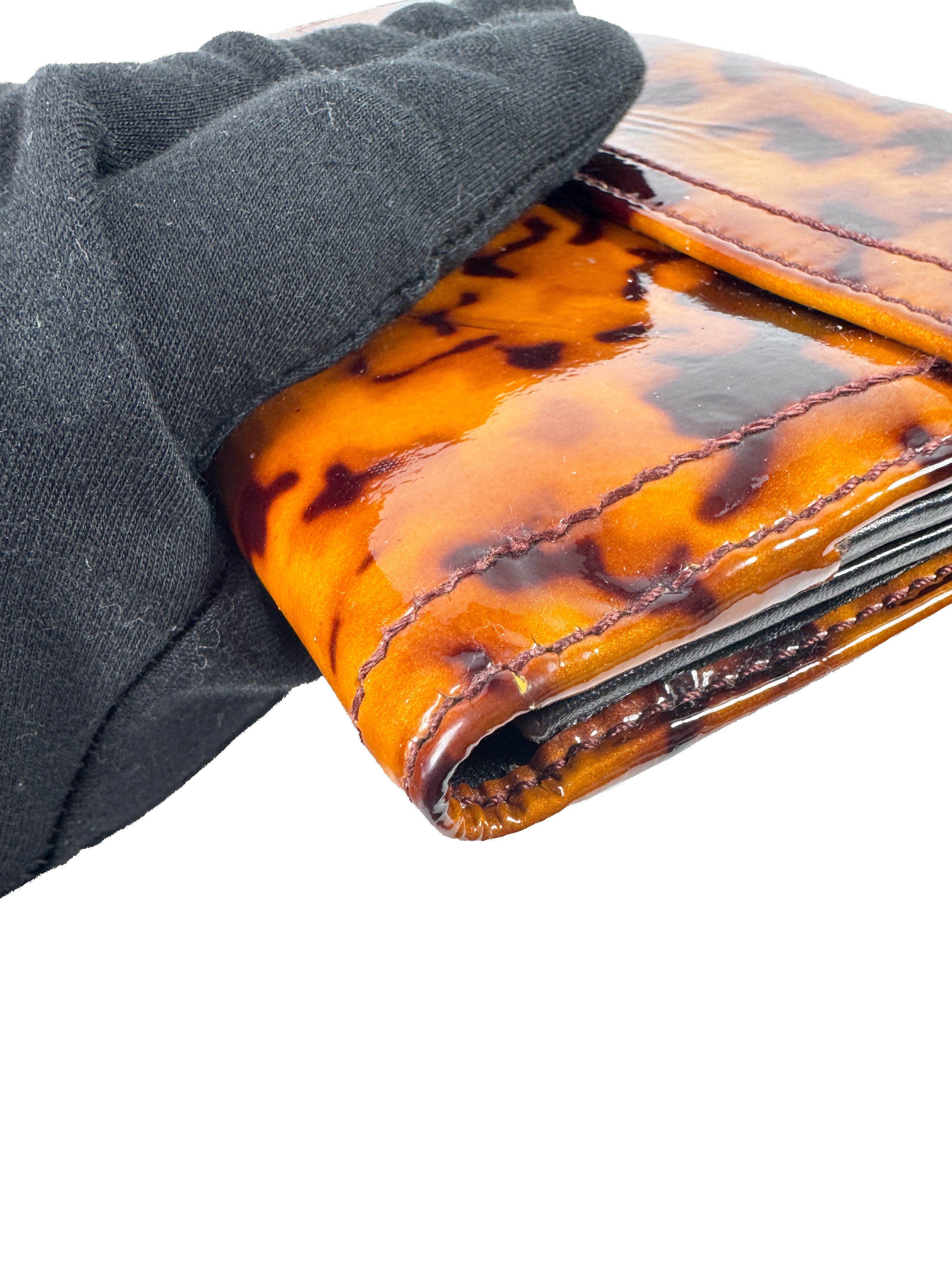 Gucci patent leather tortoise Hysteria wallet 1903502883