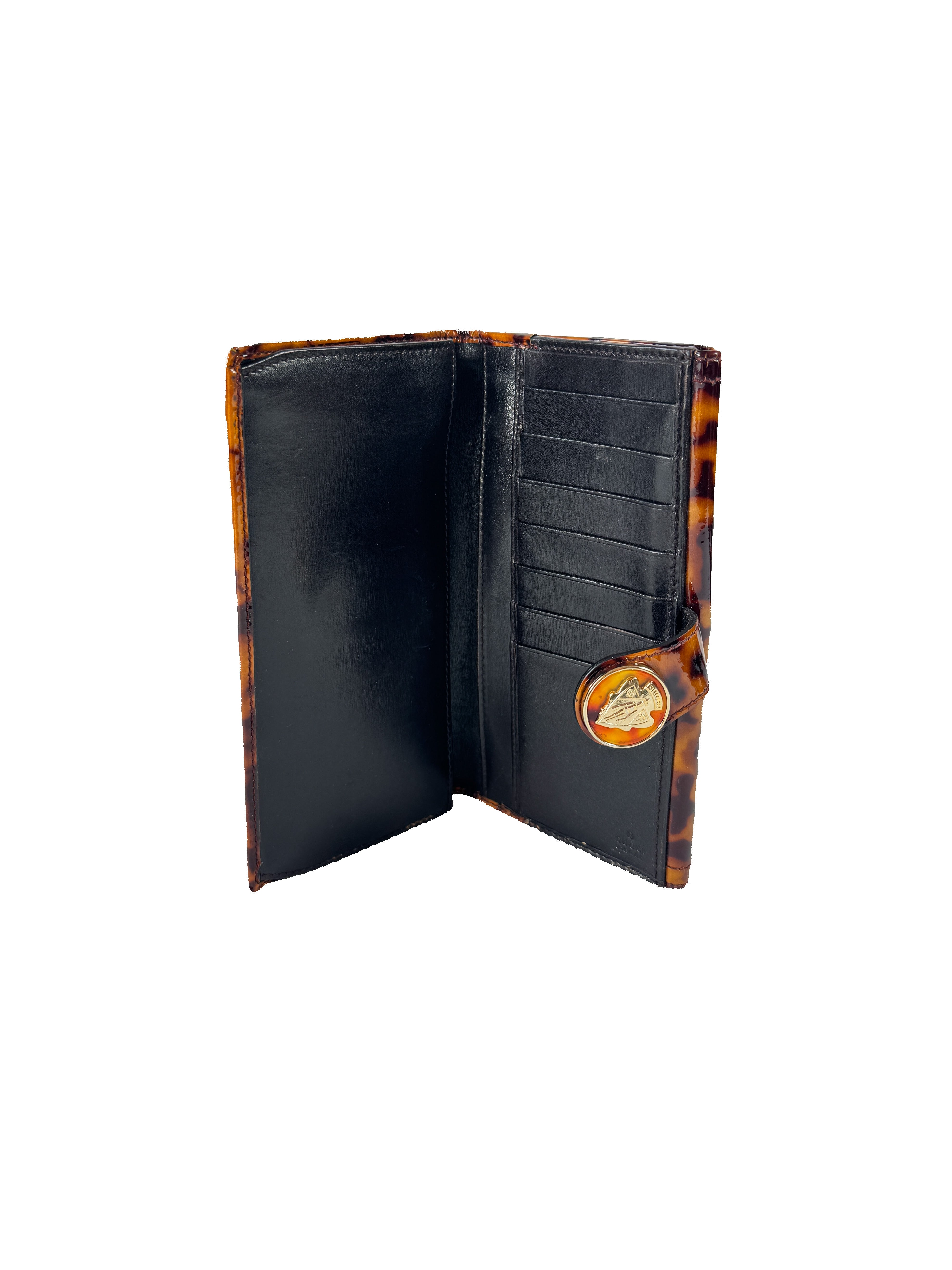 Gucci patent leather tortoise Hysteria wallet 1903502883