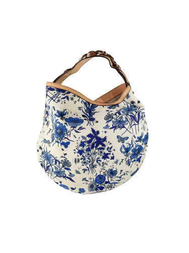 Gucci blue Flora Wave horsebit hobo  170014 2123
