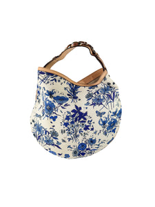Gucci blue Flora Wave horsebit hobo  170014 2123