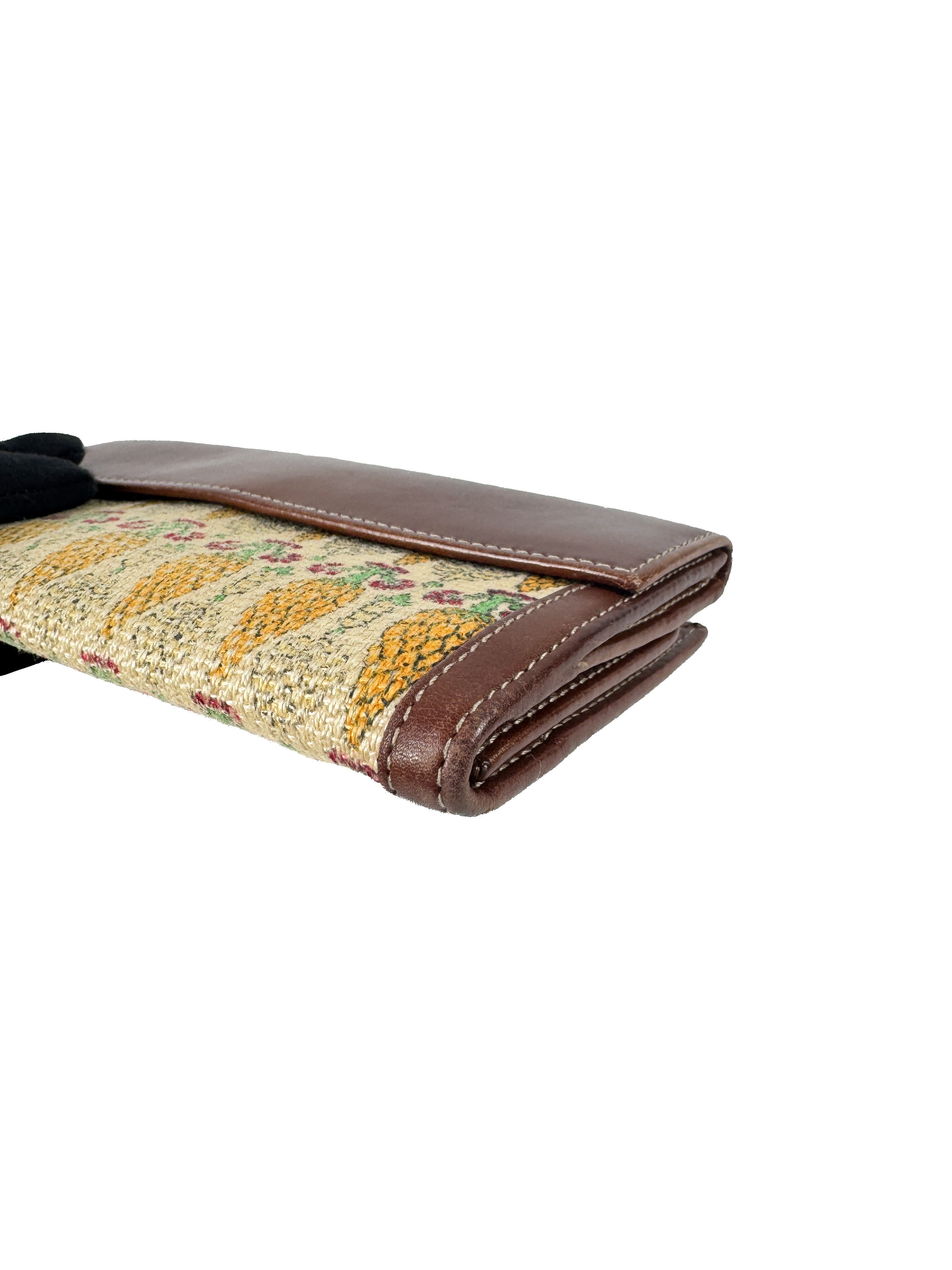 Gucci monogram Biba print pineapple wallet