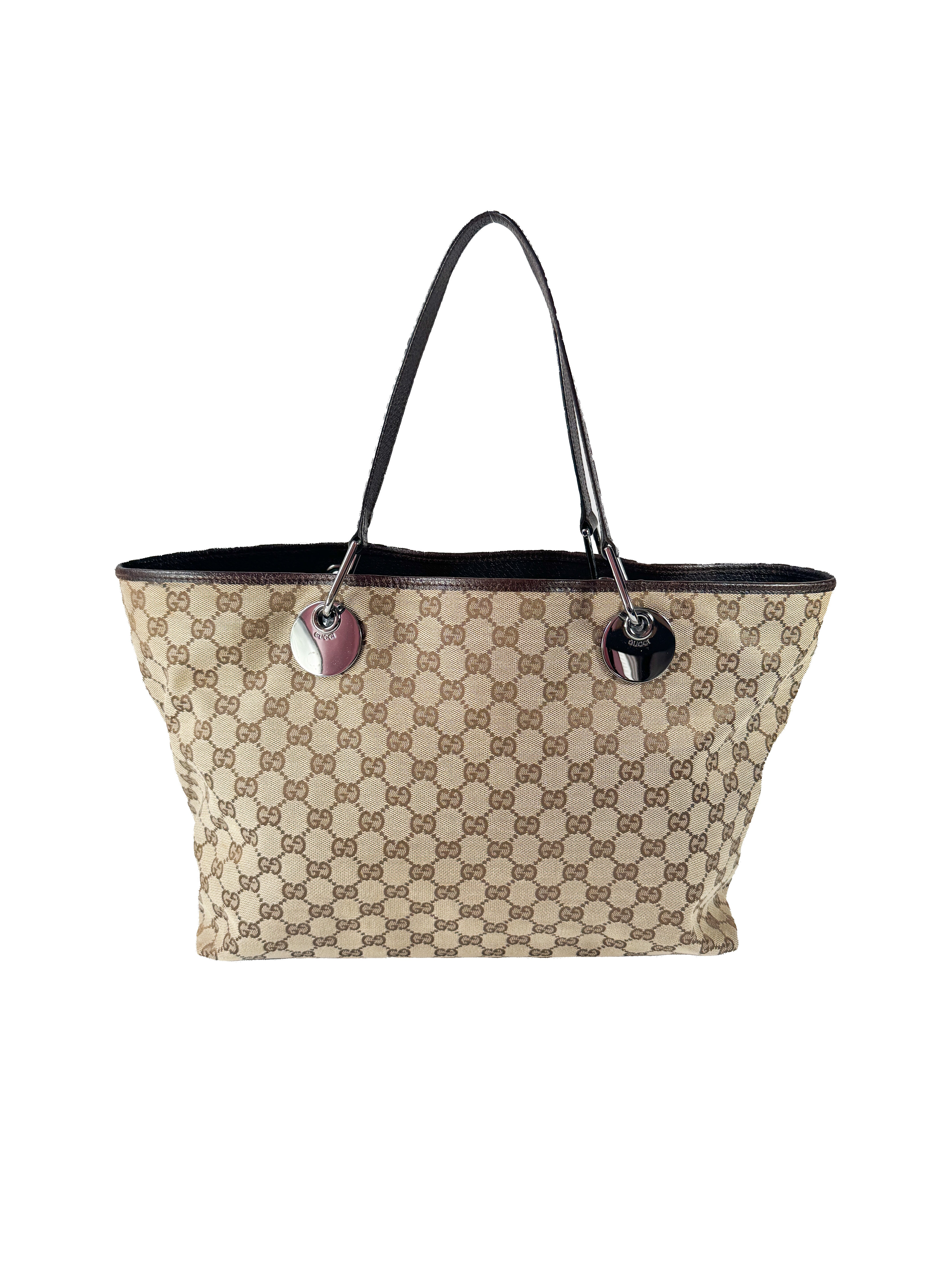 Gucci brown signature GG tote 120888 204991