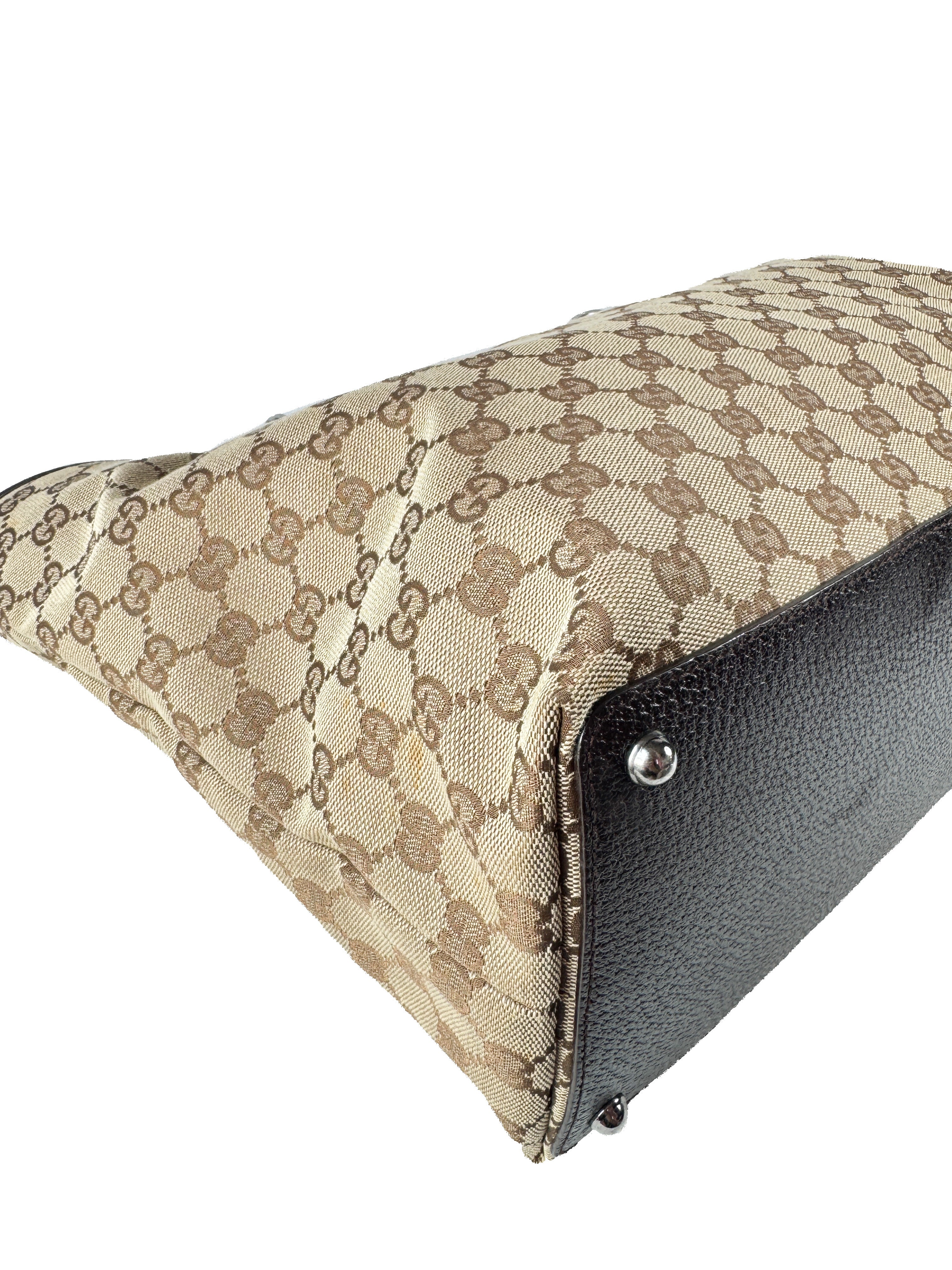 Gucci brown signature GG tote 120888 204991