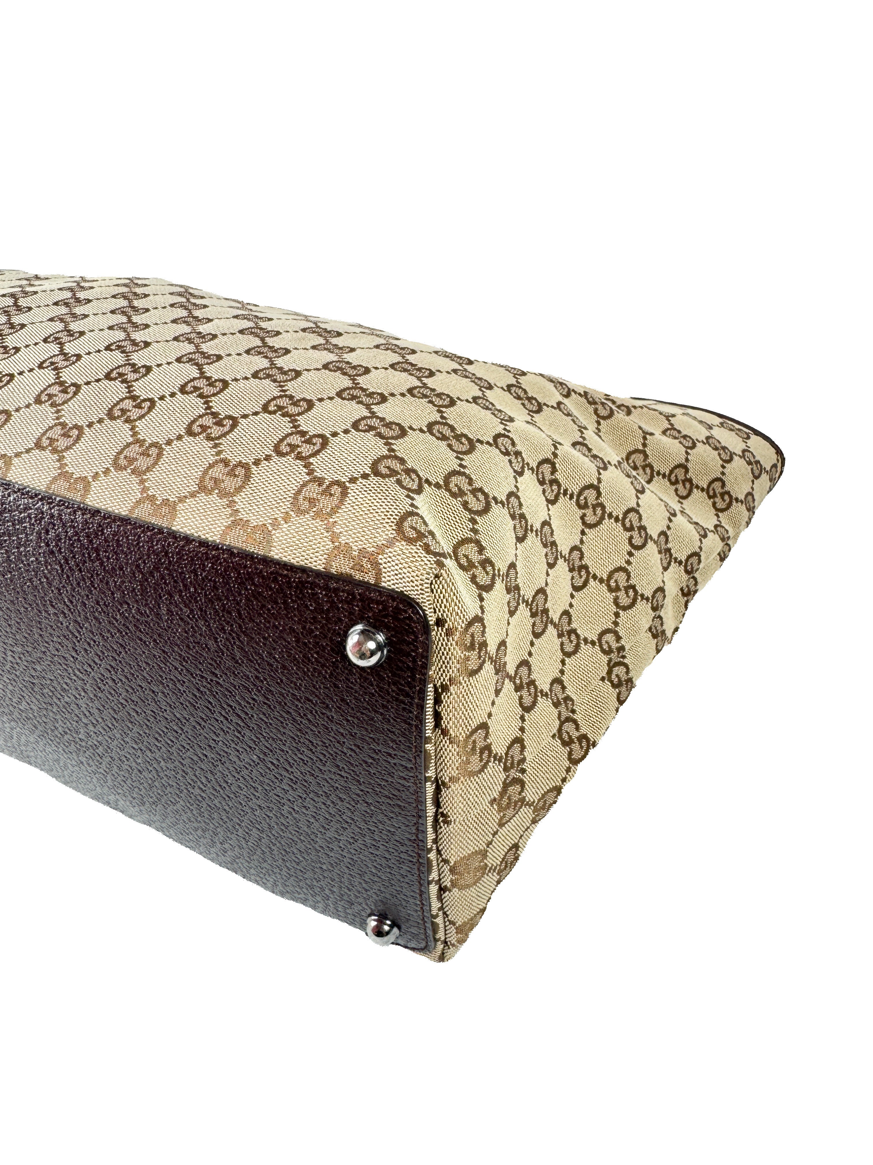 Gucci brown signature GG tote 120888 204991