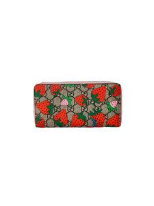 Gucci GG strawberry zip around wallet 5738651147